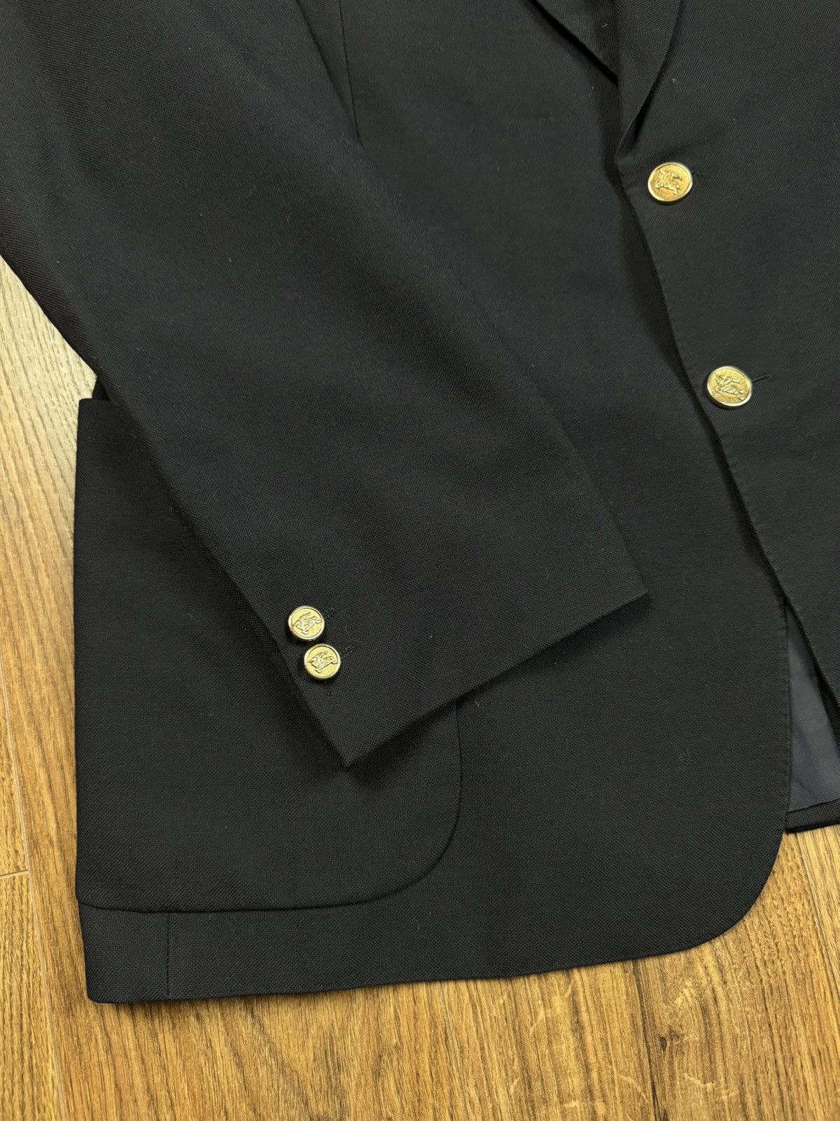Burberry Vintage wool blazer Burberry original luxury item Size 46L - 2 Thumbnail