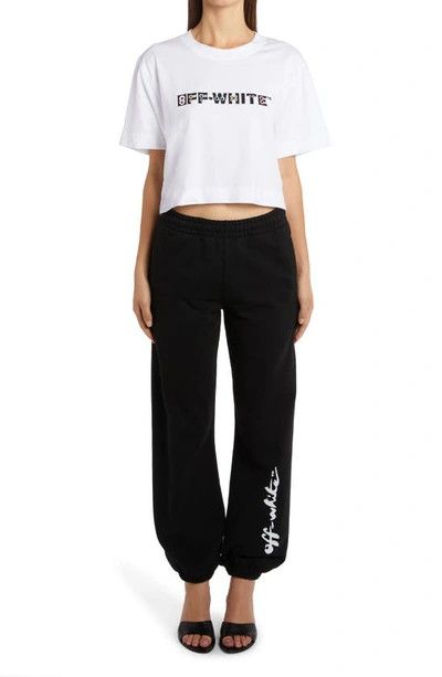 Off-White o1mle0425 Painter Logo Cuffed Sweatpant in Black Size 28" / US 6 / IT 42 - 6 Thumbnail