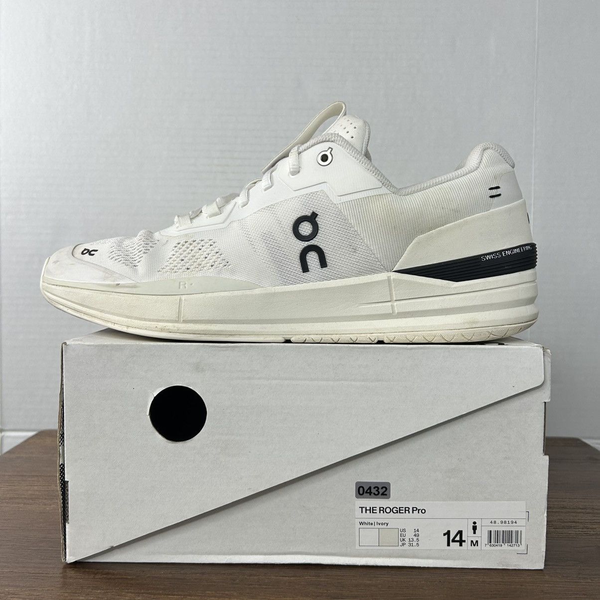 On On Running The Roger Pro White Ivory Black Sneakers Size 14 Size US 14 / EU 47 - 2 Thumbnail