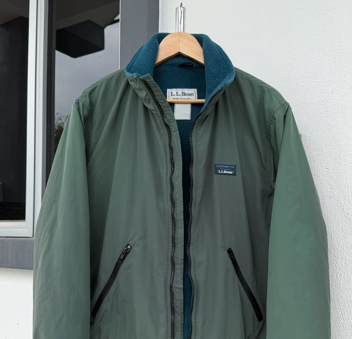 L.L. Bean Vintage L.L.Bean Warm Up Jacket Green Fleece Lined Outdoor Size US M / EU 48-50 / 2 - 4 Thumbnail