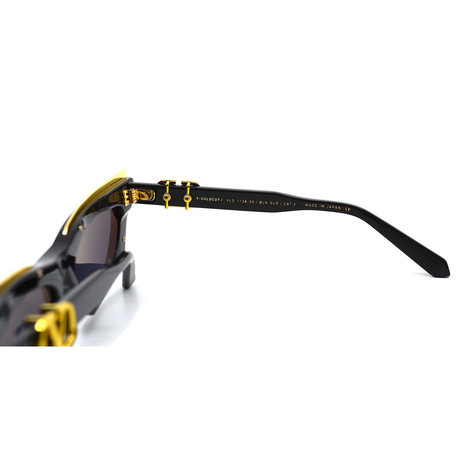 Valentino NEW Valentino V Goldcut I VLS113 Black Gold Sunglasses Size ONE SIZE - 9 Thumbnail
