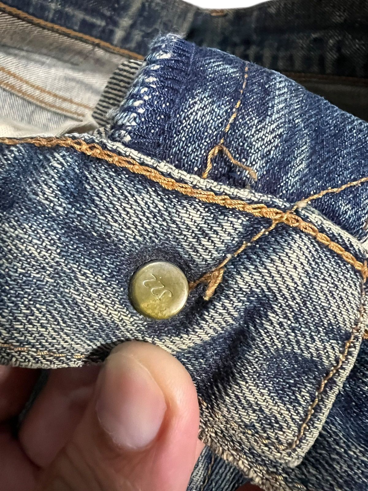 Levi's Vintage Levis 502 Big E Rusty Distress Selvedge Jean Size US 30 / EU 46 - 11 Thumbnail