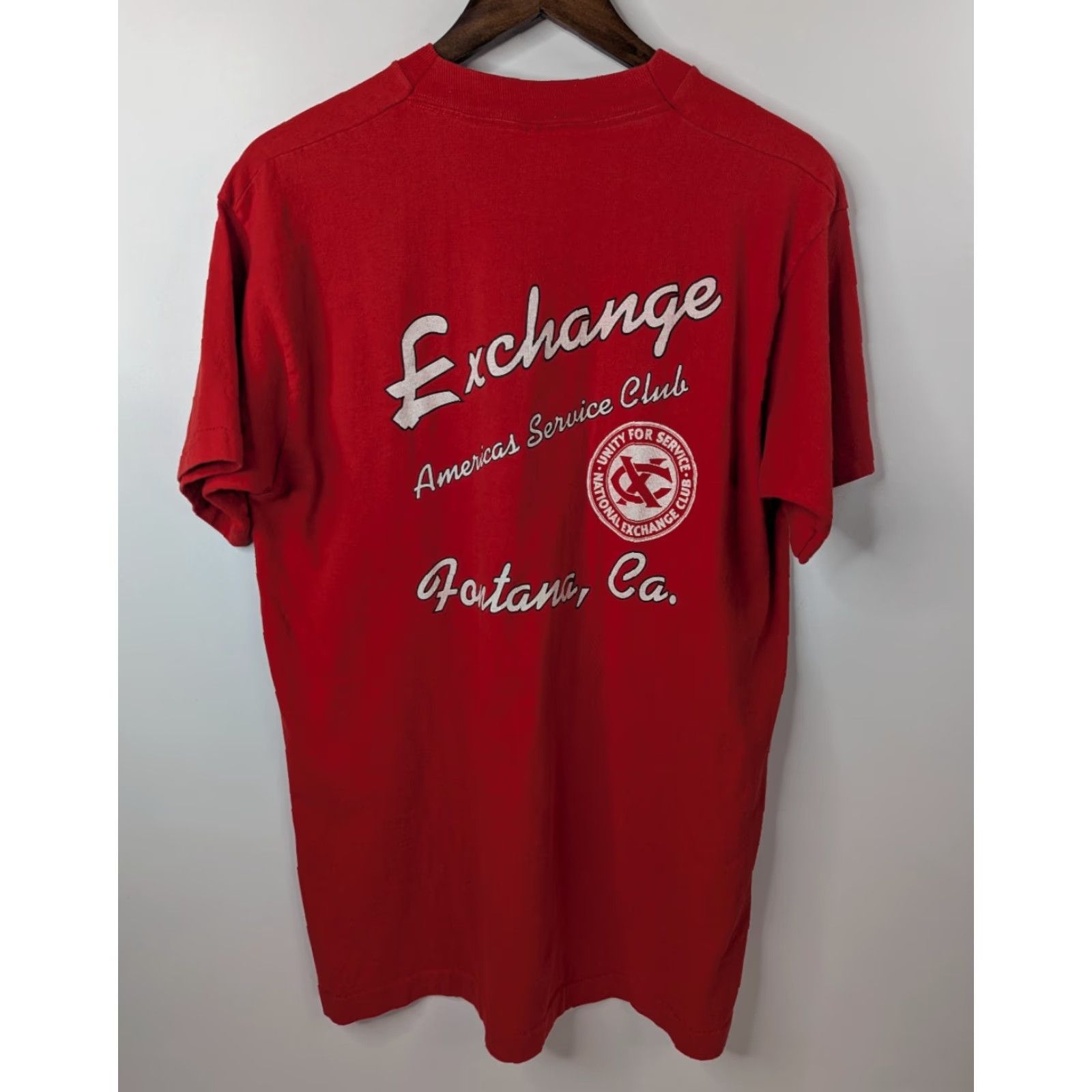Fruit Of The Loom VINTAGE The Secret is Out! Fontana CA Red Single Stitch T Shirt Large Nike? Size US L / EU 52-54 / 3 - 3 Thumbnail