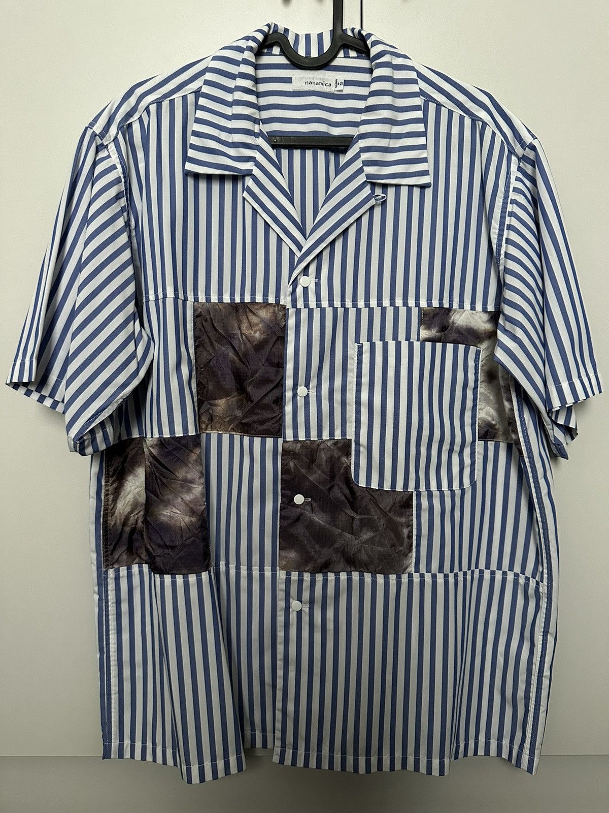 Comme des Garcons Nanamica Patchwork Open Collar Stripe Shirt Size US S / EU 44-46 / 1 - 2 Thumbnail