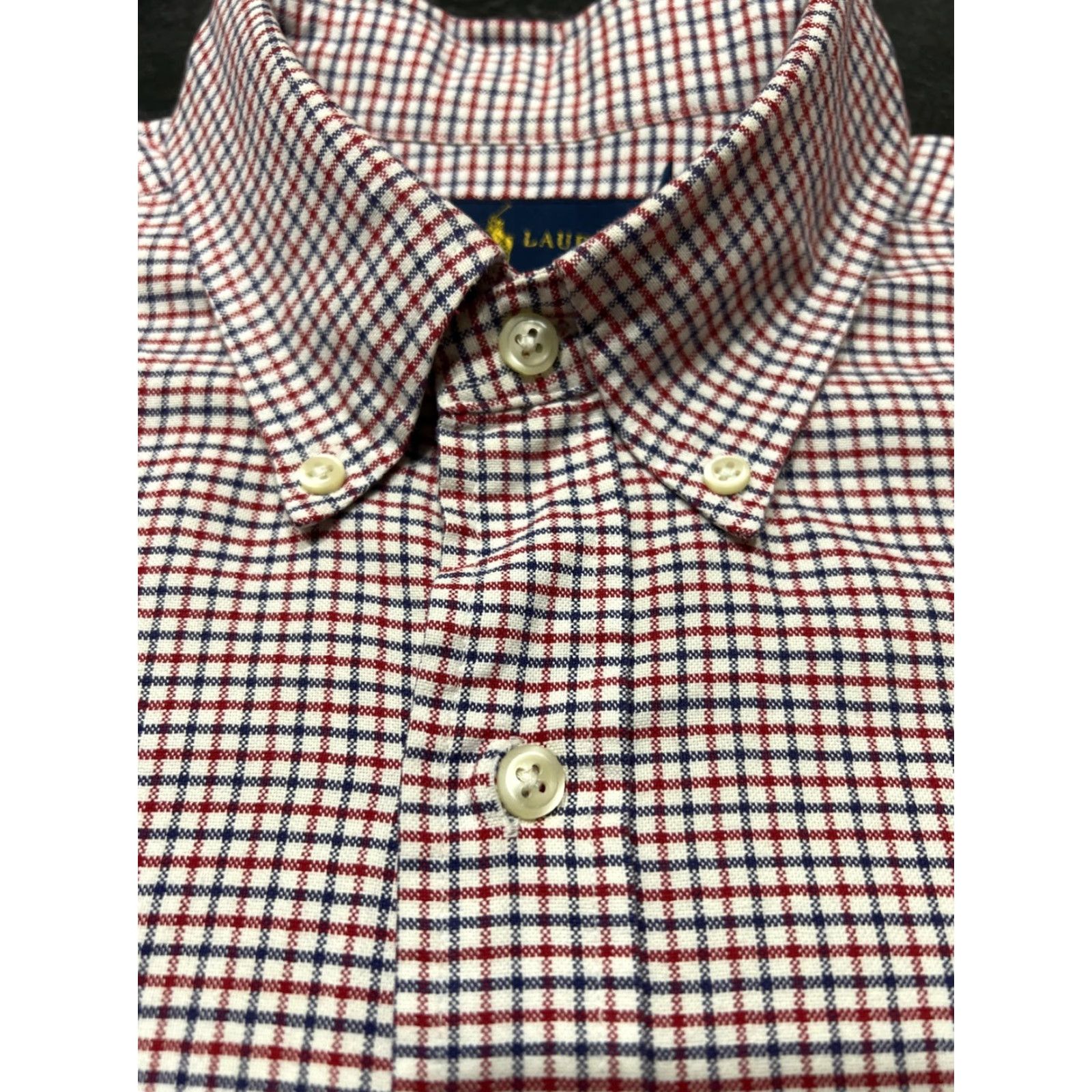 Ralph Lauren Ralph Lauren Men's Button-Up Shirt L Red Black Checks Casual Preppy Cotton Short Sleeve Size US L / EU 52-54 / 3 - 4 Thumbnail