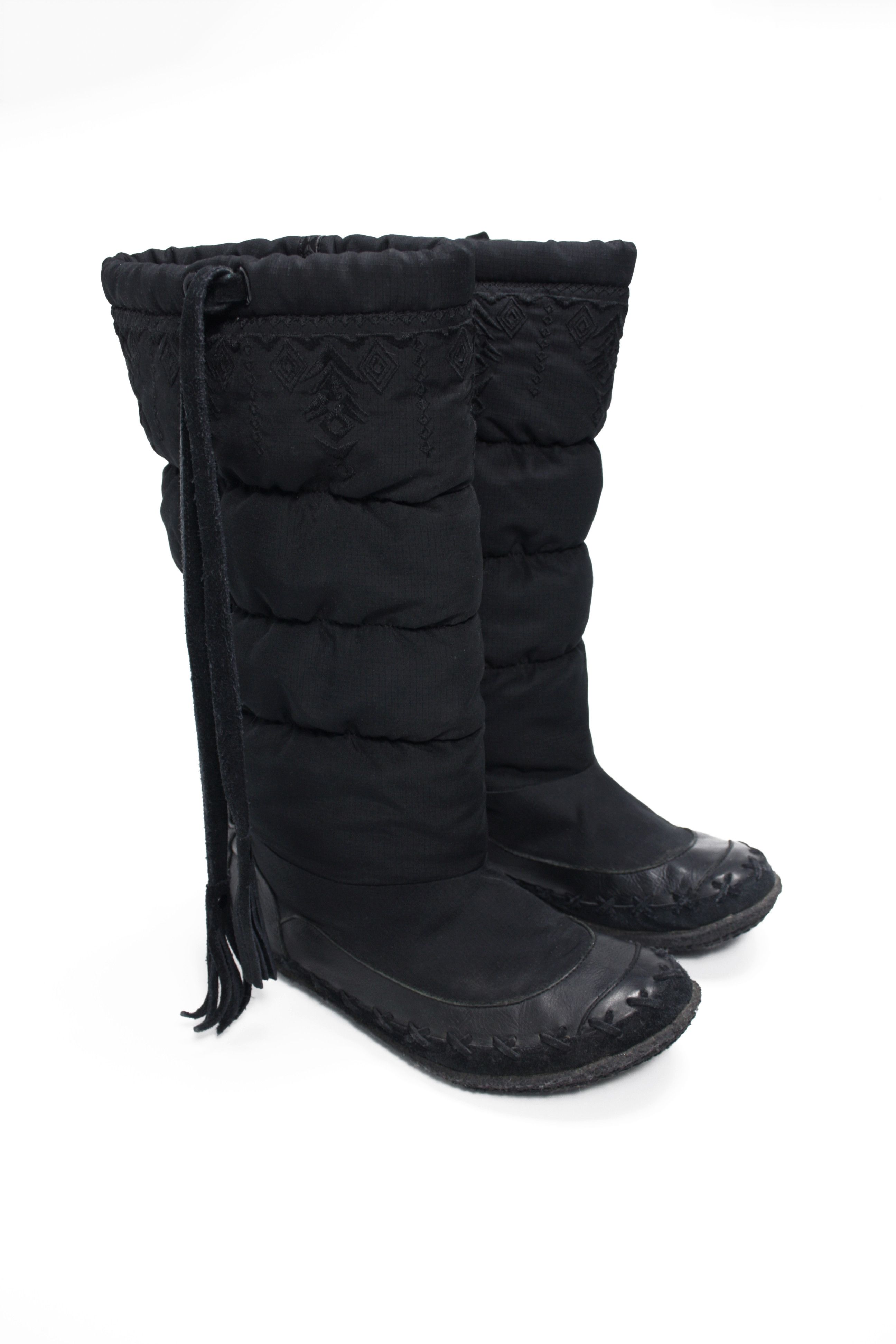 Diesel Diesel Y2K Crystalline Leather Puffer Snow Winter Boots Size US 7.5 / IT 37.5 - 1 Thumbnail