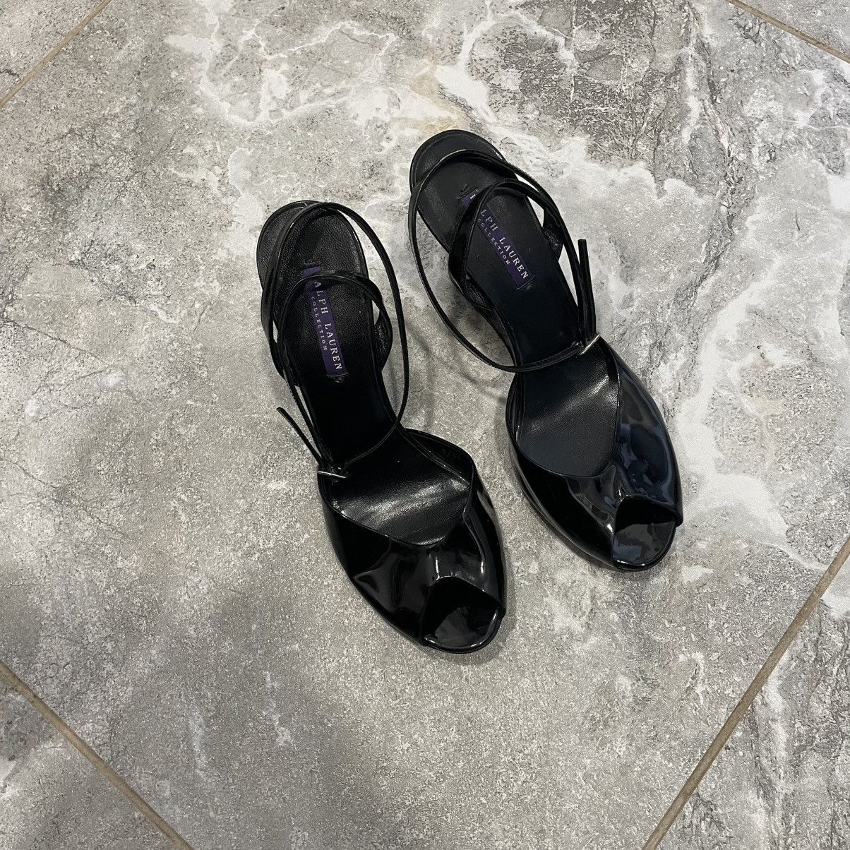 Ralph Lauren Purple Label Black Heels luxury purple label polo ralph lauren old shoes Size US 9.5 / IT 39.5 - 2 Thumbnail