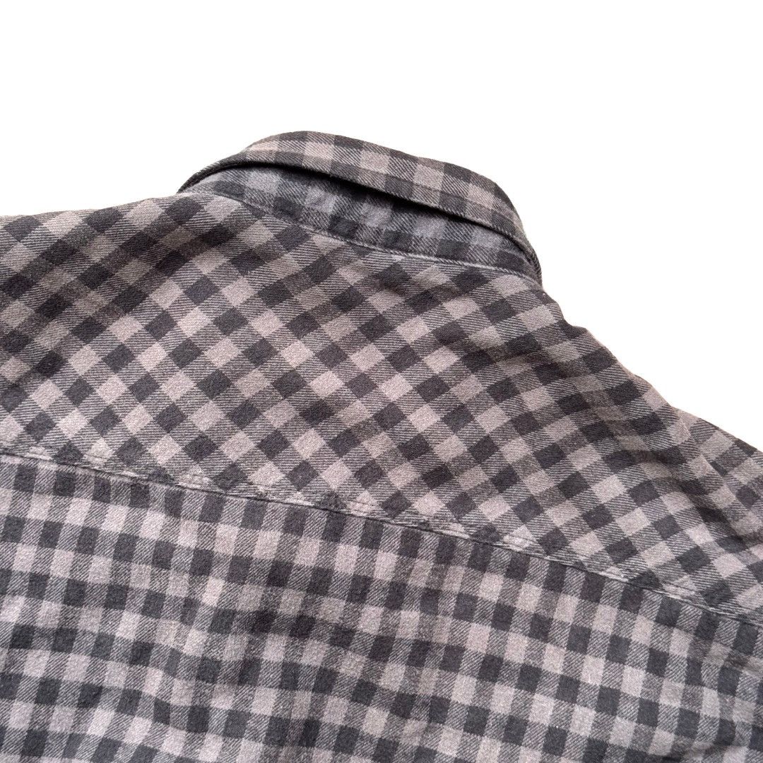 Other Voyager Men Button Up Shirt XL Gray Gingham Plaid Size US XL / EU 56 / 4 - 3 Thumbnail