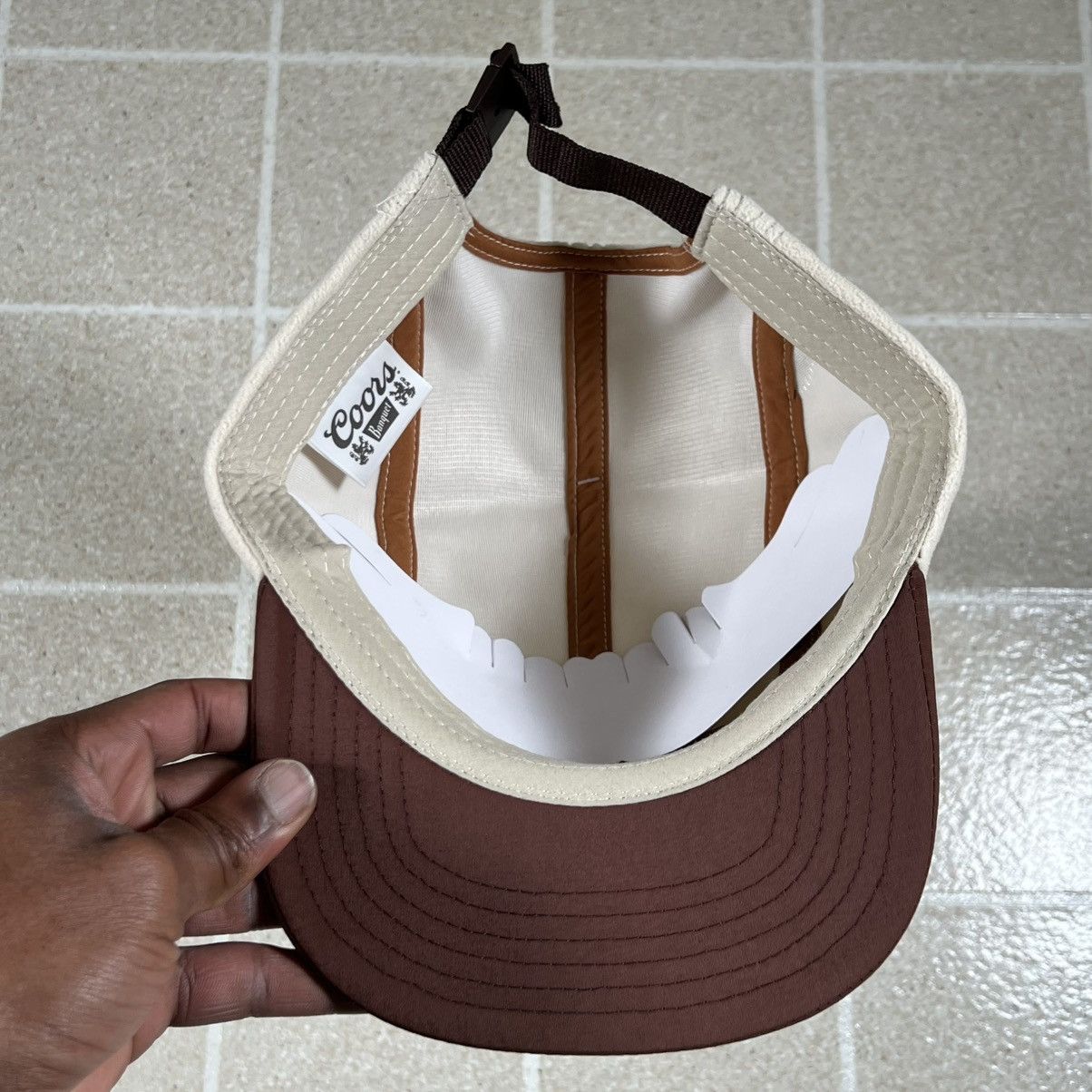 Other Coors Banquet Fleece Adjustable Strapback Hat Cap Tan Brown Size ONE SIZE - 5 Thumbnail