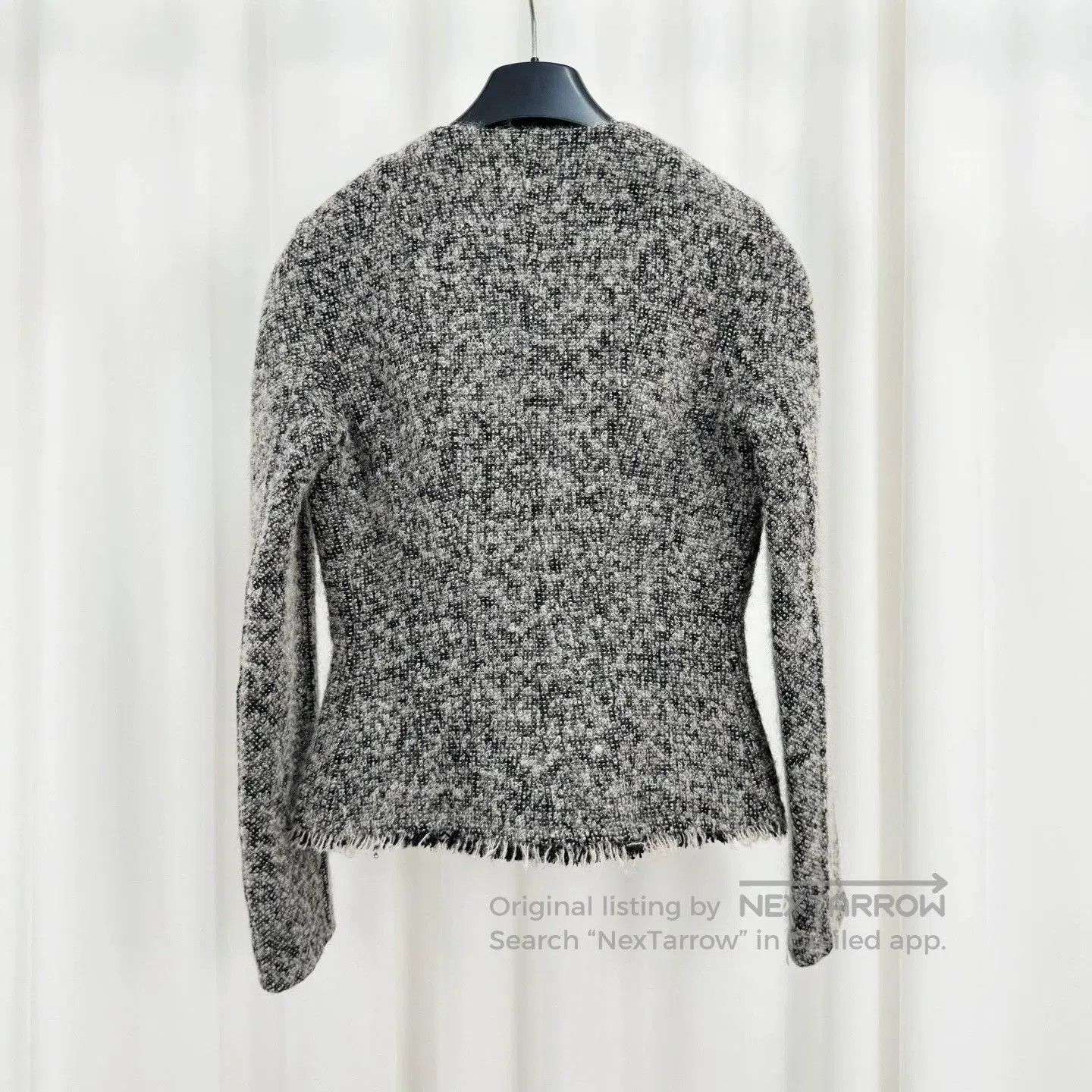 Dior gray double-breasted tweed knit jacket. Size US S / EU 44-46 / 1 - 2 Thumbnail