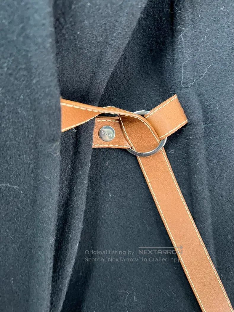 Loewe Loewe Black long leather button coat Size S / US 4 / IT 40 - 4 Thumbnail