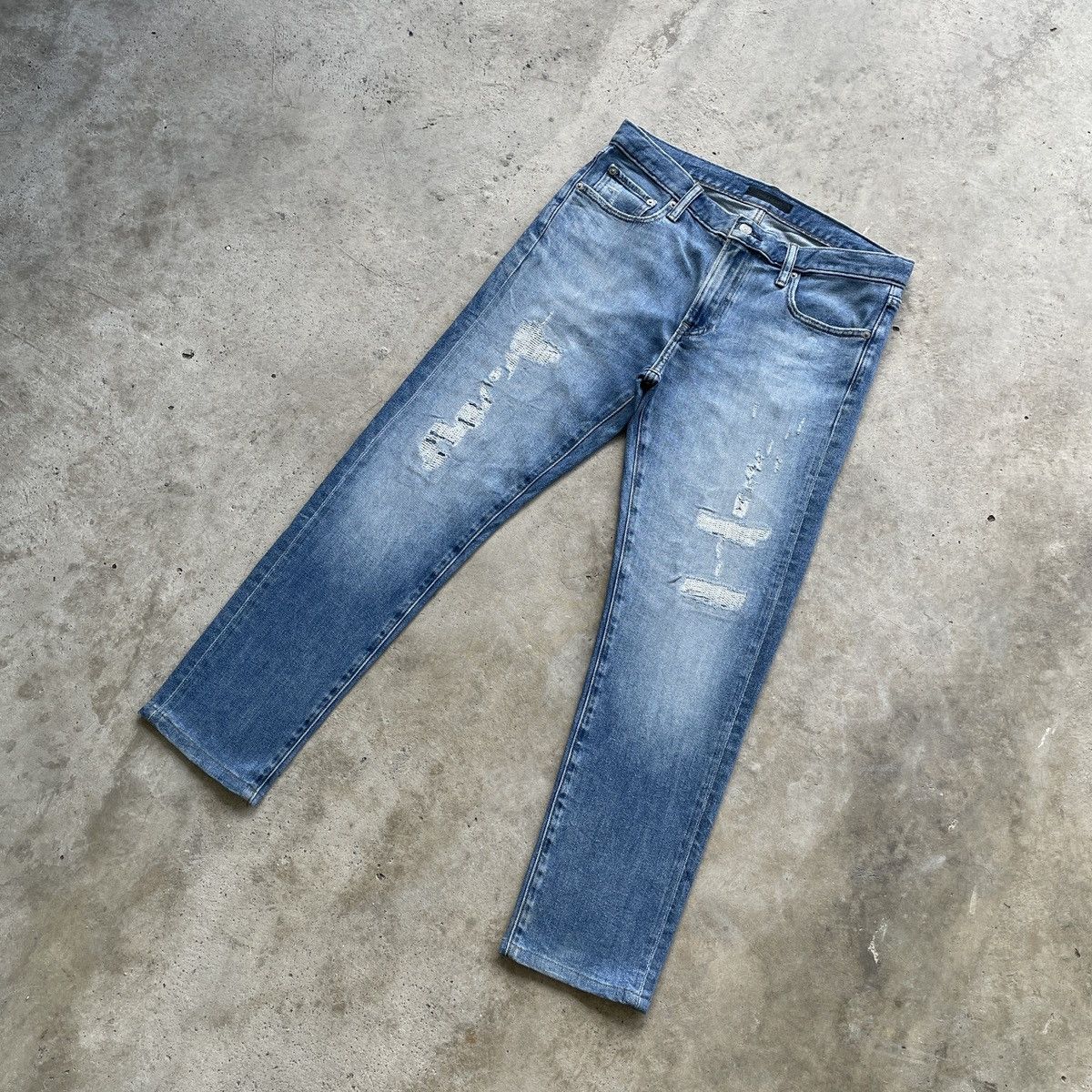 Japanese Brand × Jean W34x28.5 Japanese Brand Faded Jeans Denim Pants Size US 34 / EU 50 - 2 Thumbnail