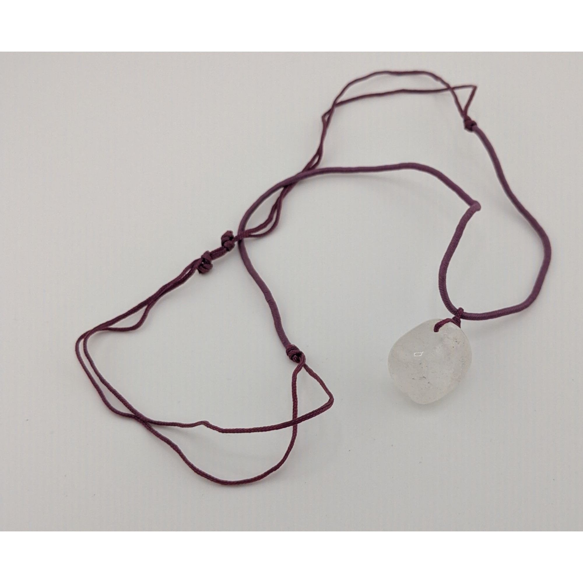 Other Handmade Bohemian Polished Quartz Pendant Necklace On Purple Size ONE SIZE - 5 Thumbnail