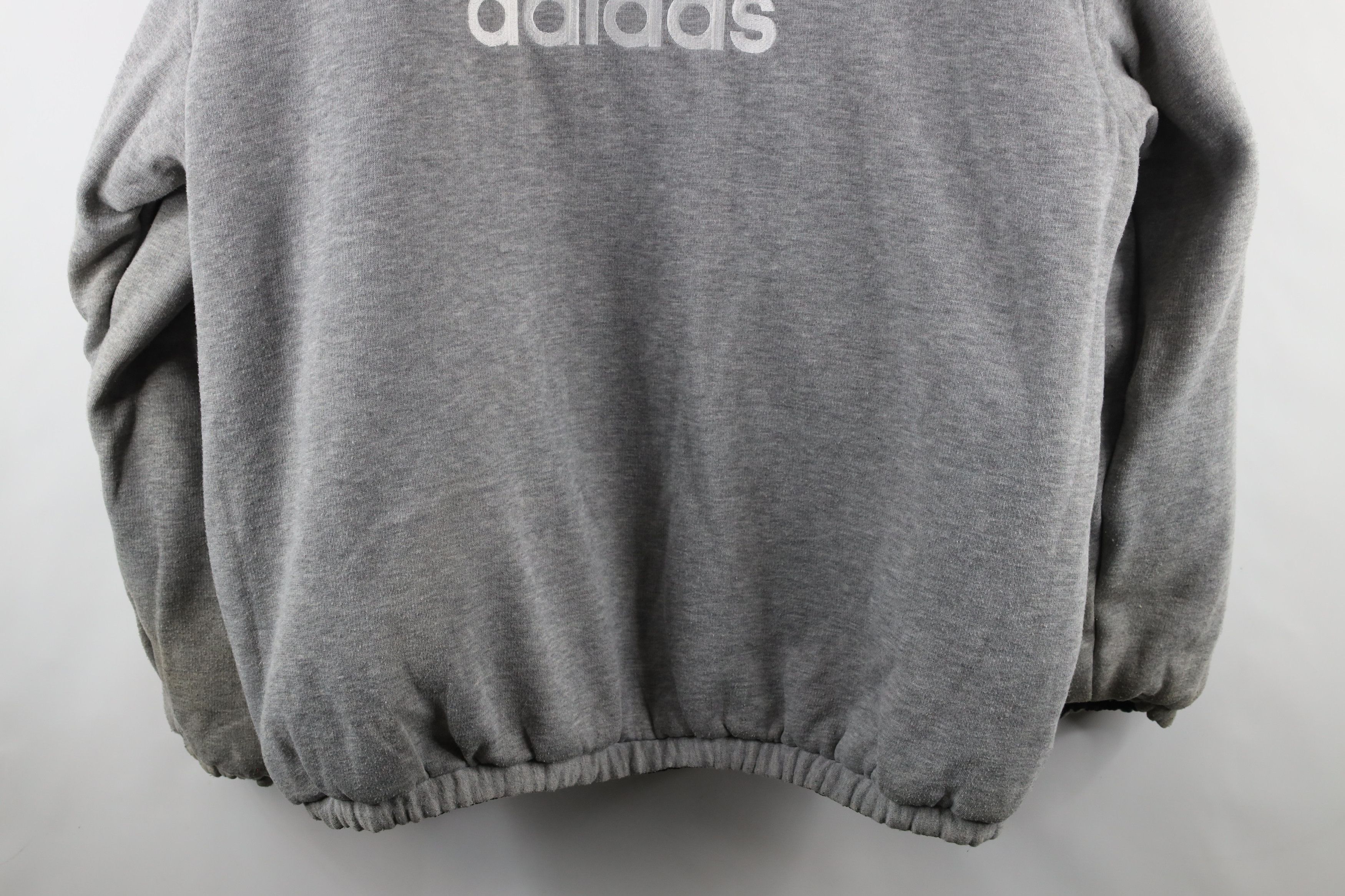 Adidas × Vintage Vintage 90s Adidas Reversible Full Zip Jacket Black Gray Size US XL / EU 56 / 4 - 18 Thumbnail