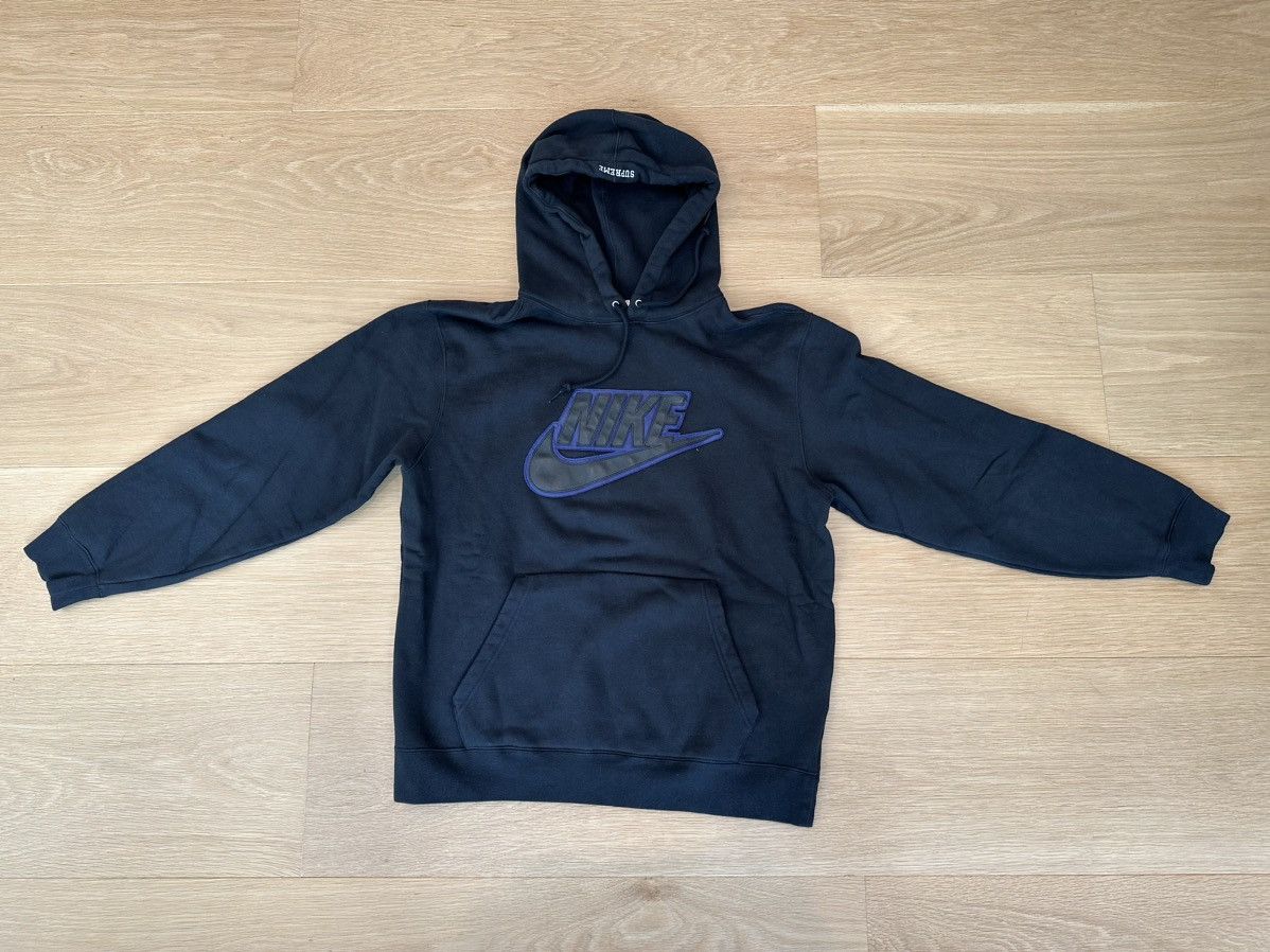 Supreme X Nike Leather Applique Hoodie Grailed