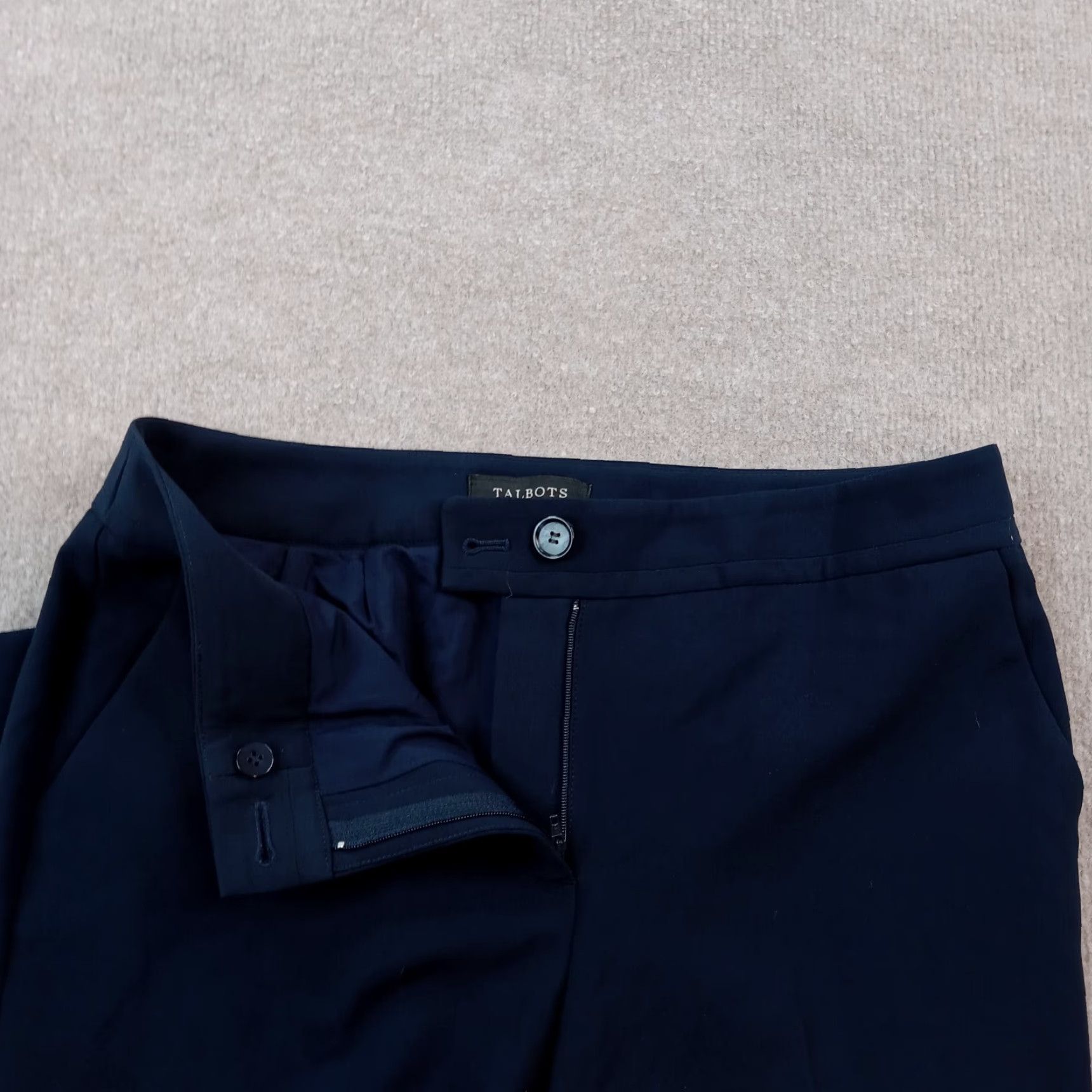 Talbots Talbots Women's Blue Straight Leg Dress Pants Petite 8P Stretch Casual Office Wear Size 30" / US 8 / IT 44 - 7 Thumbnail