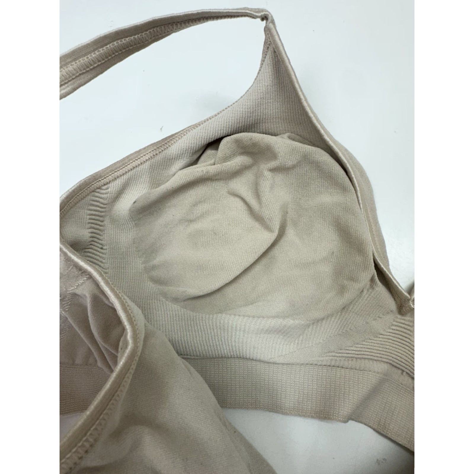 Vintage Barley There Womens Bra Size Large Tan Unpadded Wireless Shirt Bra Womens Barley There L Tan Unpadded Wireless Size ONE SIZE - 6 Thumbnail