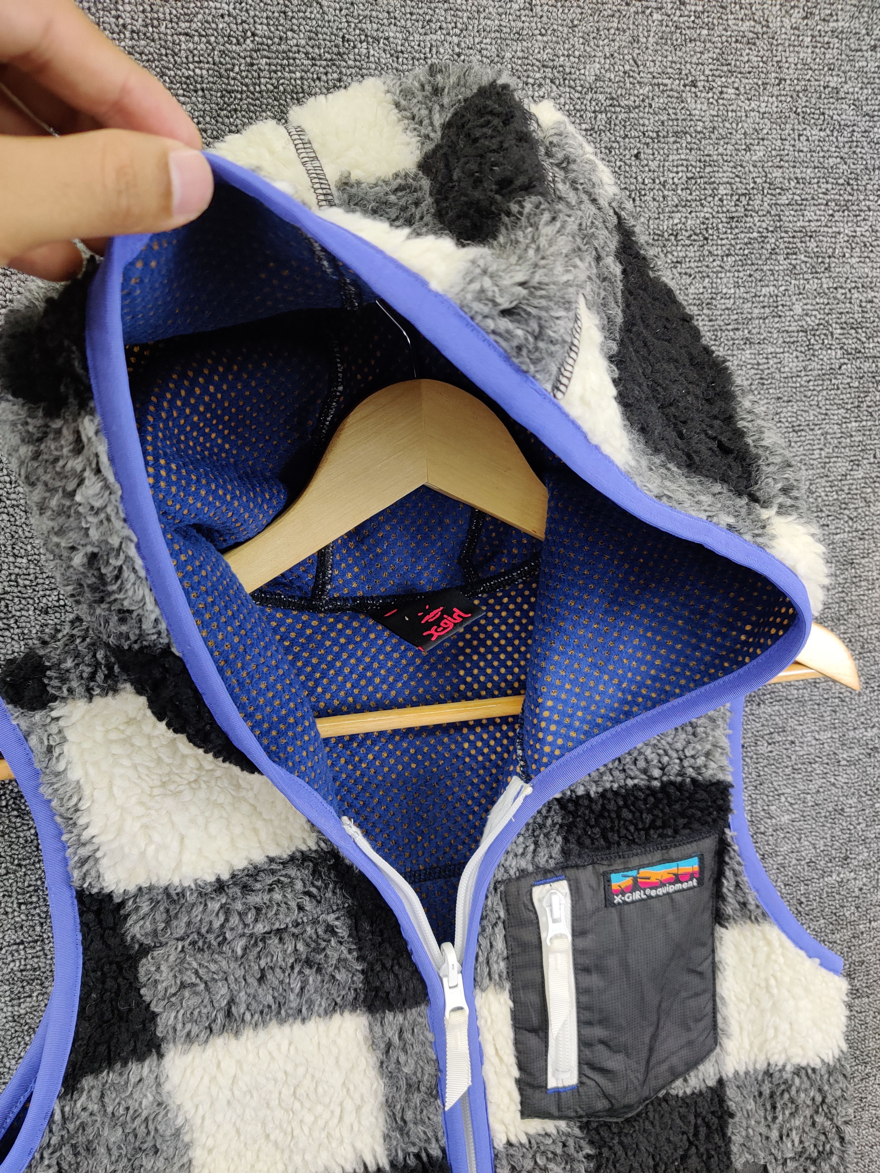 Japanese Brand X-Girl Fleece Sherpa Deep Pile Hoodie Vest Size US S / EU 44-46 / 1 - 7 Thumbnail