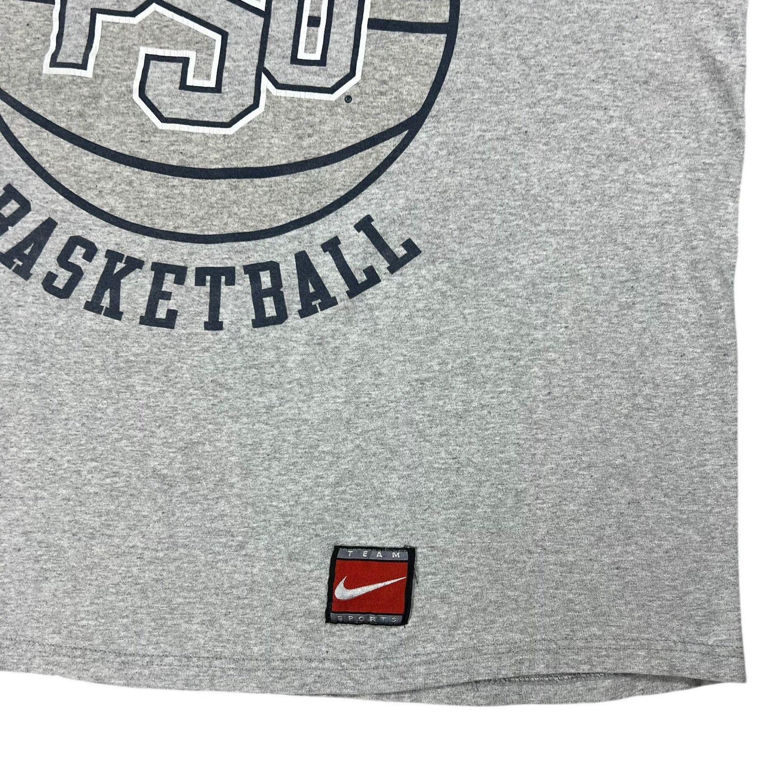 Nike × Vintage 90s Nike Penn State University Basketball Nittany Lions tee Size US L / EU 52-54 / 3 - 3 Thumbnail