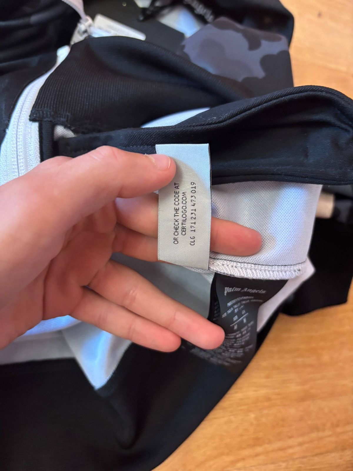 Palm Angels Palm Angels Night Camo Track Jacket Black White M Size US M / EU 48-50 / 2 - 9 Thumbnail