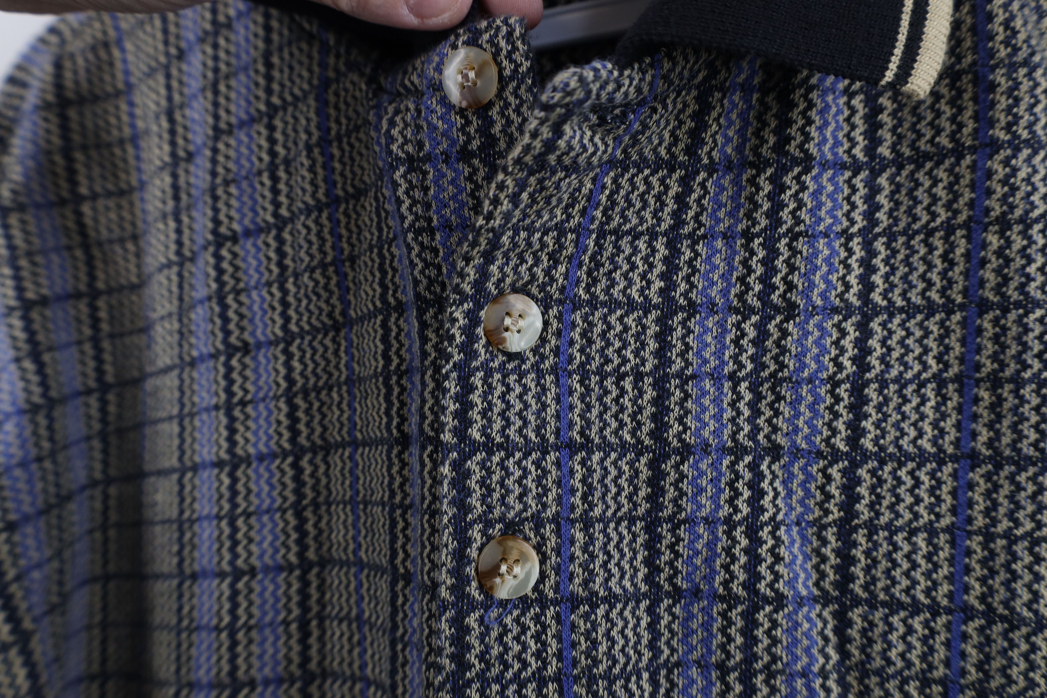 Pierre Cardin Vintage 90s Pierre Cardin Wavy Knit Collared Golf Polo Shirt Size US L / EU 52-54 / 3 - 6 Thumbnail