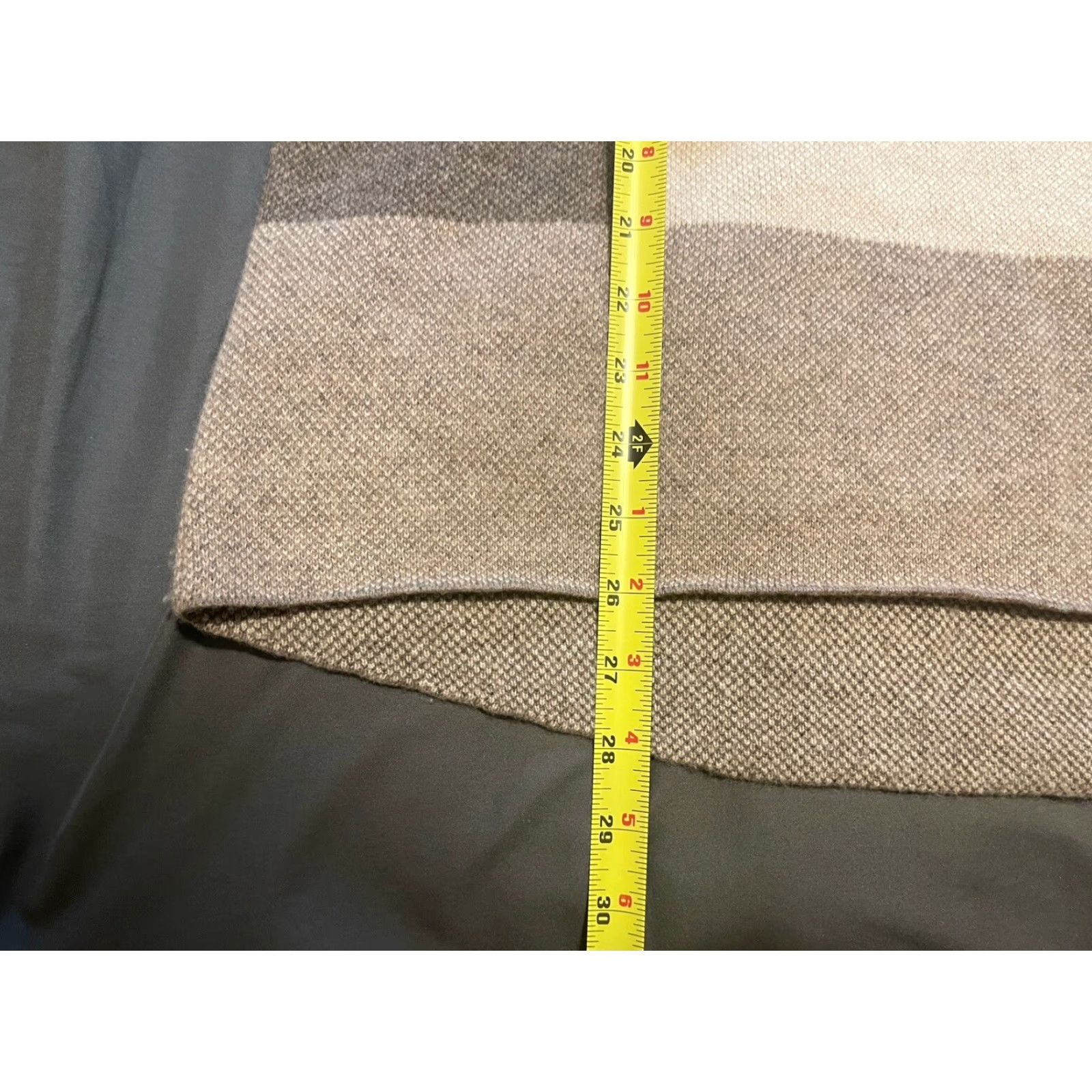 Vince Vince Sweater Wool/Cashmere Blend Intarsia Colorblock Brown Tan S Womens Pullover Office Designer Classic Modern Size S / US 4 / IT 40 - 3 Thumbnail