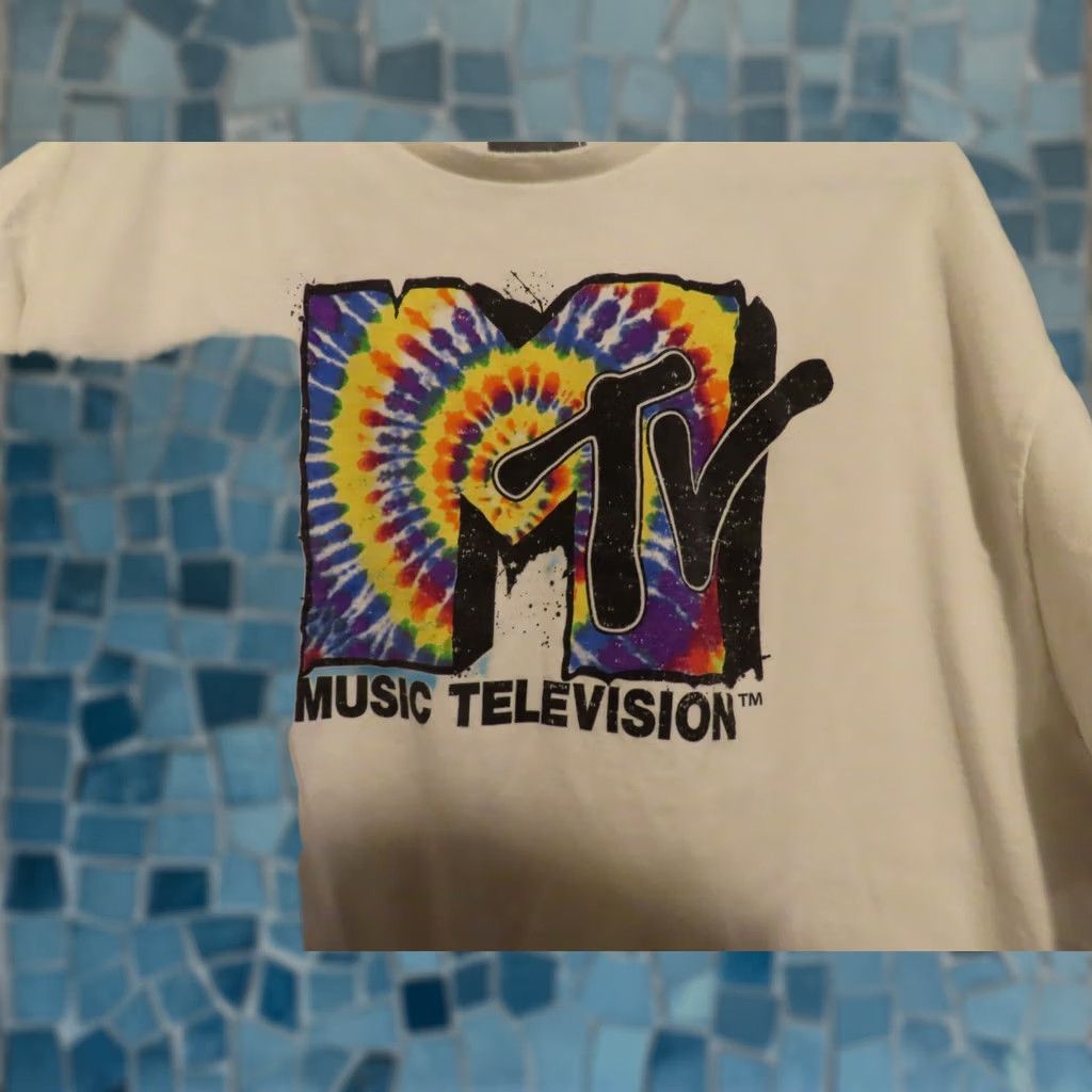 Vintage MTV T-Shirt White 2XL Men Crew Neck Short Sleeve Cotton Music Television Shirt Regular Size 2XL Men Size US XXL / EU 58 / 5 - 1 Thumbnail