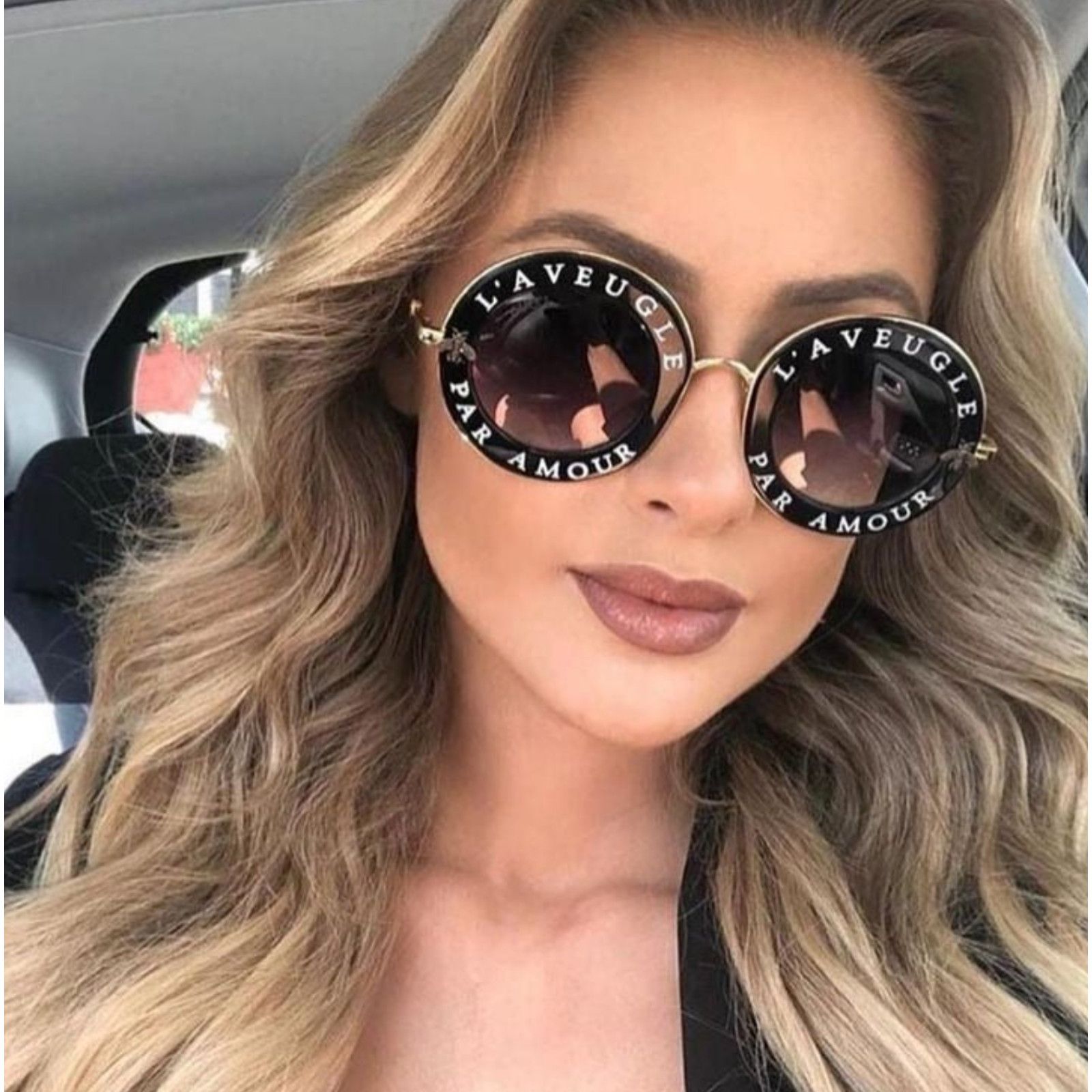 Gucci RARE! NEW Gucci GG0113S Blind for Love Black Sunglasses Size ONE SIZE - 1 Thumbnail