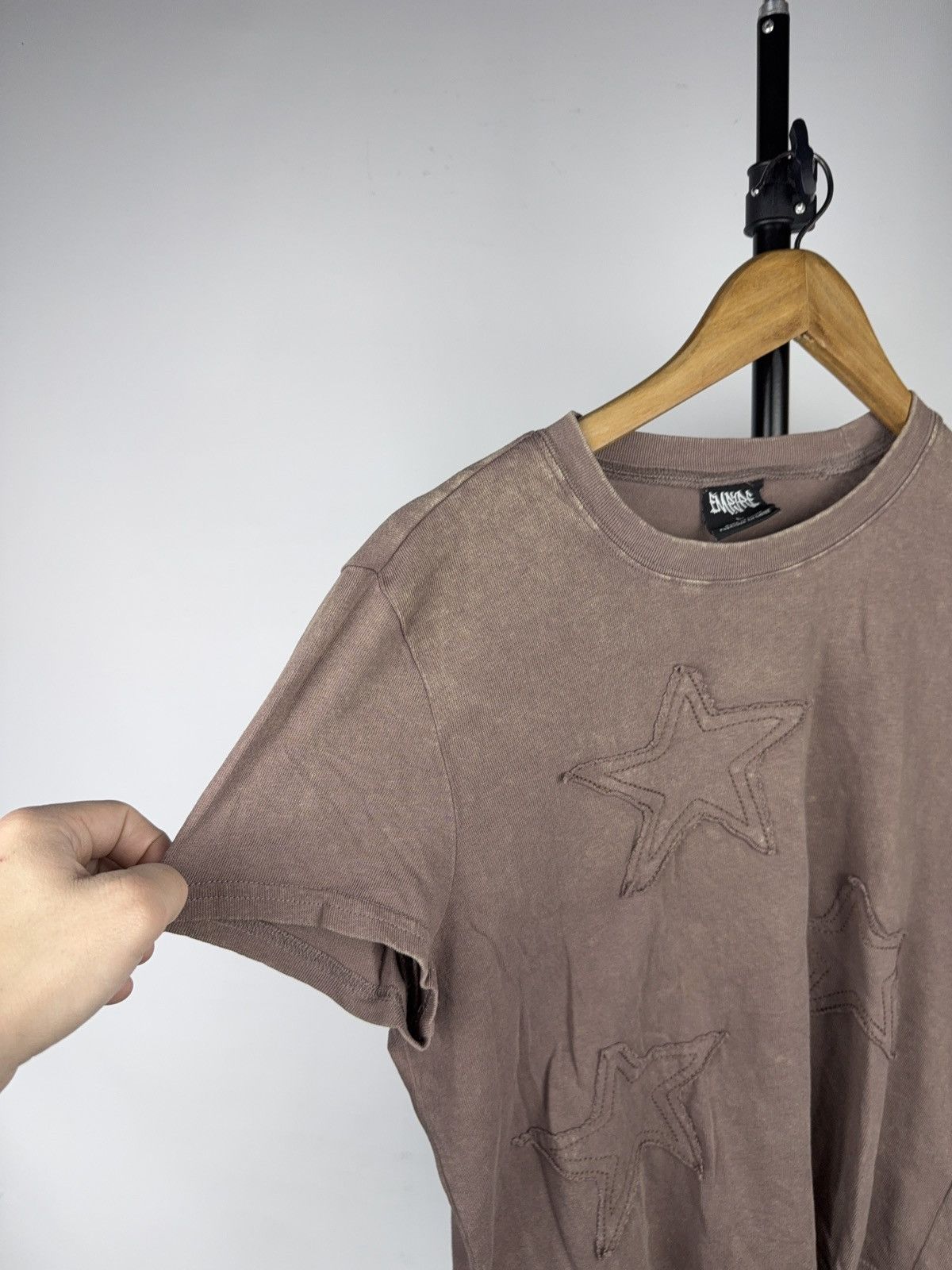 Empyre 00s Empyre SKATE SK8 Distressed Star Patch Cropped Tee L Size L / US 10 / IT 46 - 6 Thumbnail