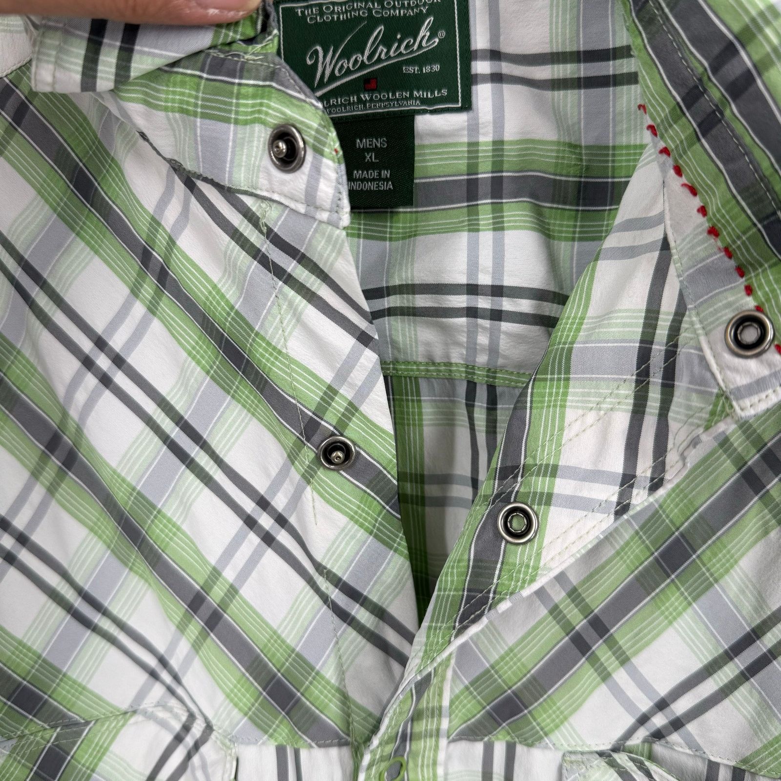 Woolrich Woolen Mills Woolrich Men's Plaid Snap Button Down Casual Dress Shirt XL Size US XL / EU 56 / 4 - 8 Thumbnail