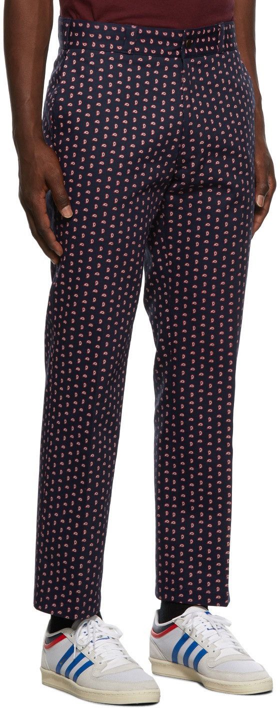 Noah NOAH Navy Paisley Pants Size US 28 / EU 44 - 3 Thumbnail