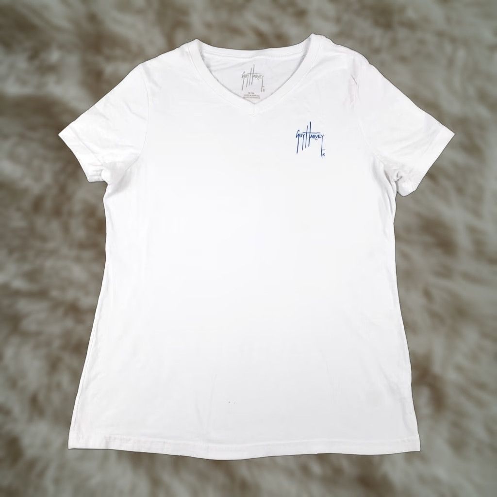 Guy Harvey Guy Harvey Women's T-Shirt Medium White Casual Logo Short Sleeve Classic Outdoor Size M / US 6-8 / IT 42-44 - 1 Thumbnail