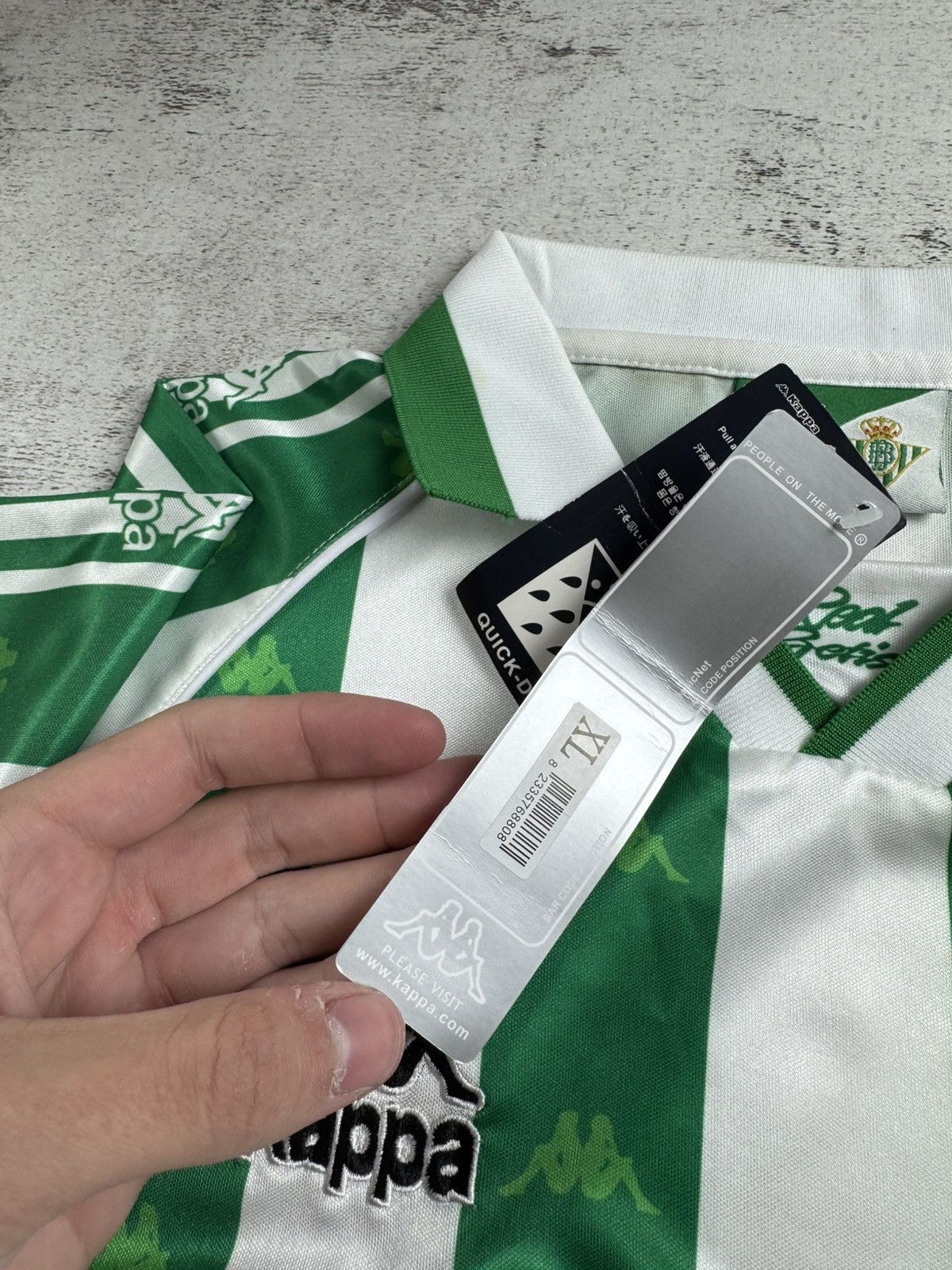 Kappa Real Betis 1995/1996/1997 Home Reproduction Soccer Football T Shirt Jersey Kit Size US XL / EU 56 / 4 - 10 Thumbnail