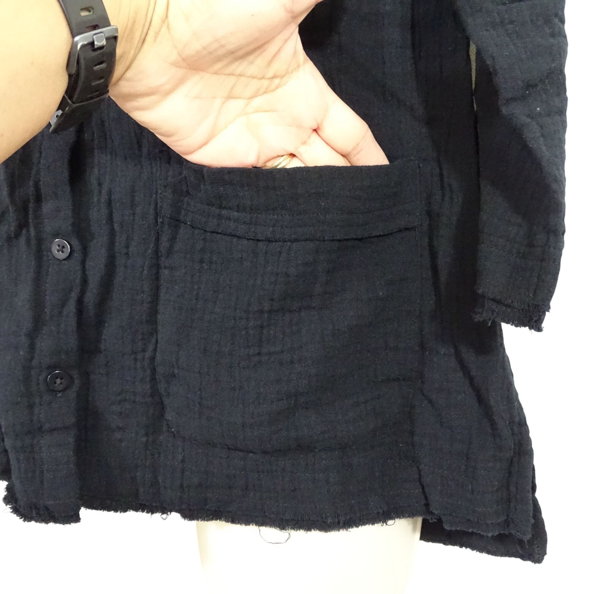 Other LOGO Lori Goldstein Black Button Front Gauze Top Size XXS Size XXS / US 00 / IT 34 - 2 Thumbnail