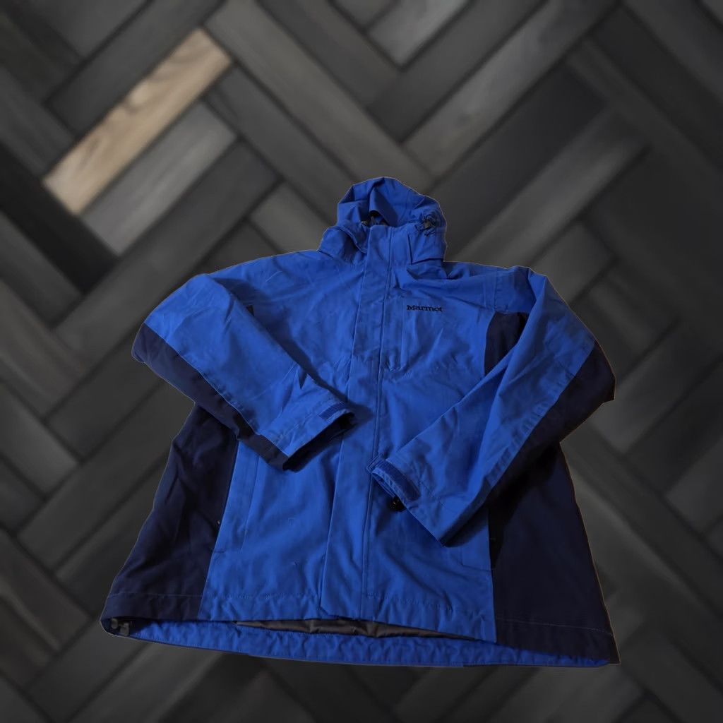 Marmot Marmot 3-in-1 Jacket Blue Hooded Mens Small Duck 3-in-1 Jacket Casual Travel Workwear Outdoor Ski Men MDML Size US S / EU 44-46 / 1 - 1 Thumbnail