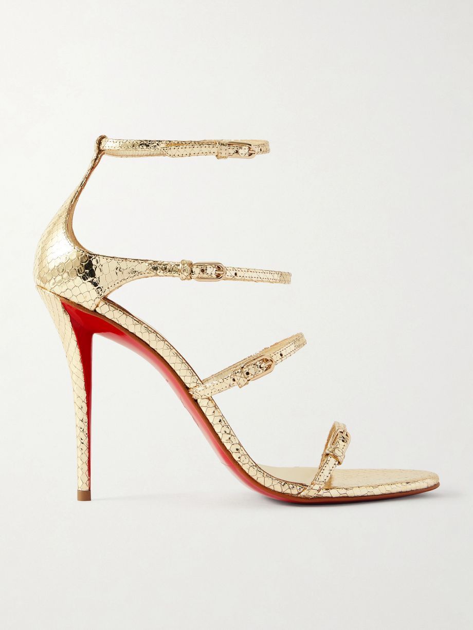 Christian Louboutin os11x0526 Millennium Sandals in Gold Size US 8 / IT 38 - 1 Thumbnail