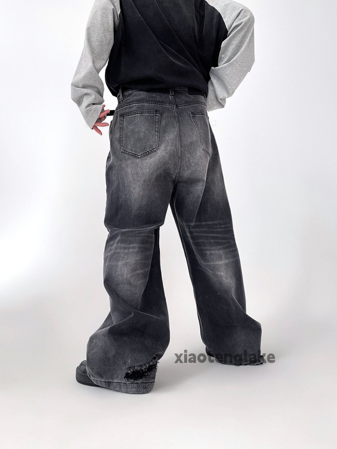 Jean × Vintage washed faded cleanfit yuppie loose baggy jeans Size US 32 / EU 48 - 4 Thumbnail