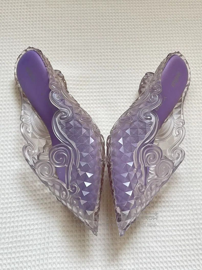 Y/Project Y/Project 35 Transparent purple crystal pointed shoes Size US 4.5 / IT 34.5 - 3 Thumbnail