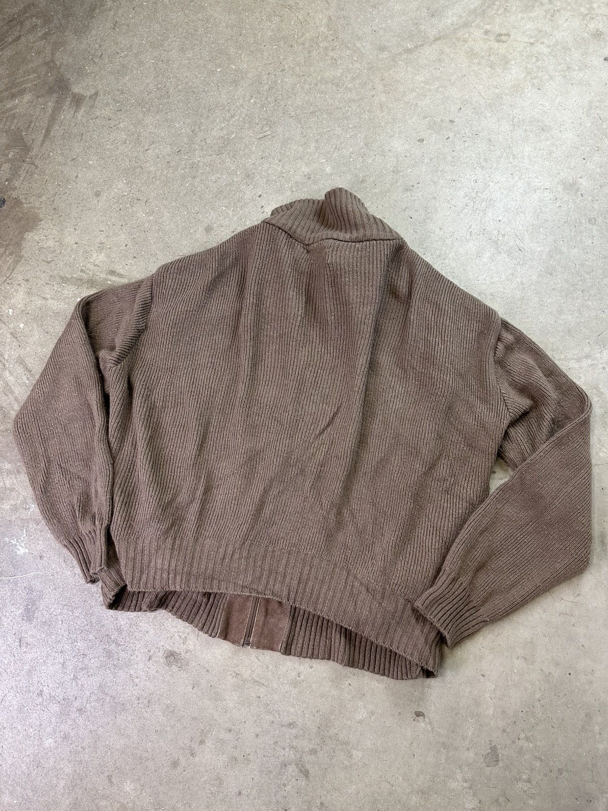 Sears × Vintage vintage 80s sears suede knit zip up sweater xl Size US XL / EU 56 / 4 - 6 Thumbnail