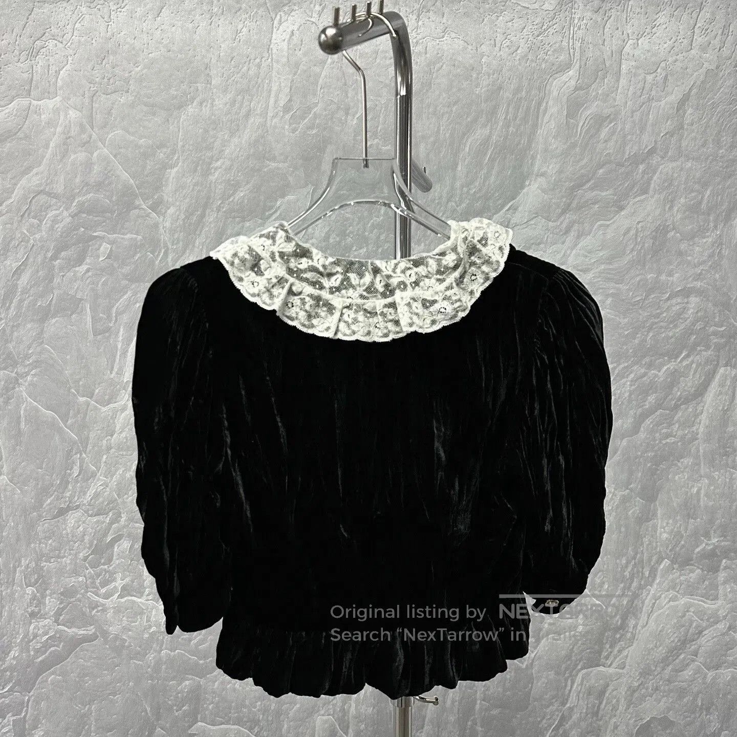 Miu Miu miu miu lace collar velvet coat. Size S / US 4 / IT 40 - 4 Thumbnail