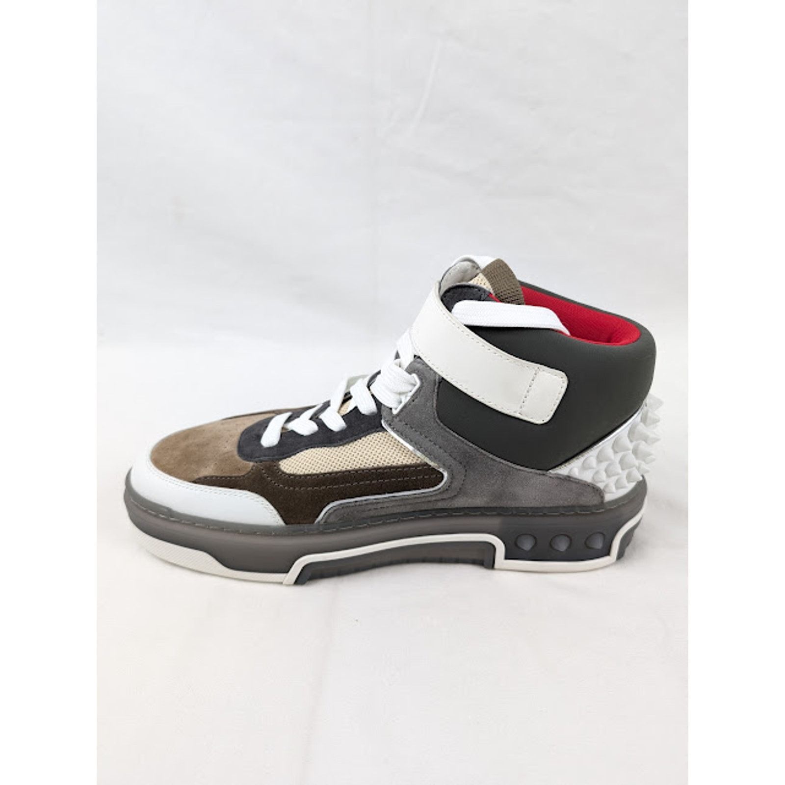 Christian Louboutin o1rshd1 Astroloubi Mid Flat Sneakers Saharienne/Smoke Grey Size US 10 / EU 43 - 6 Thumbnail