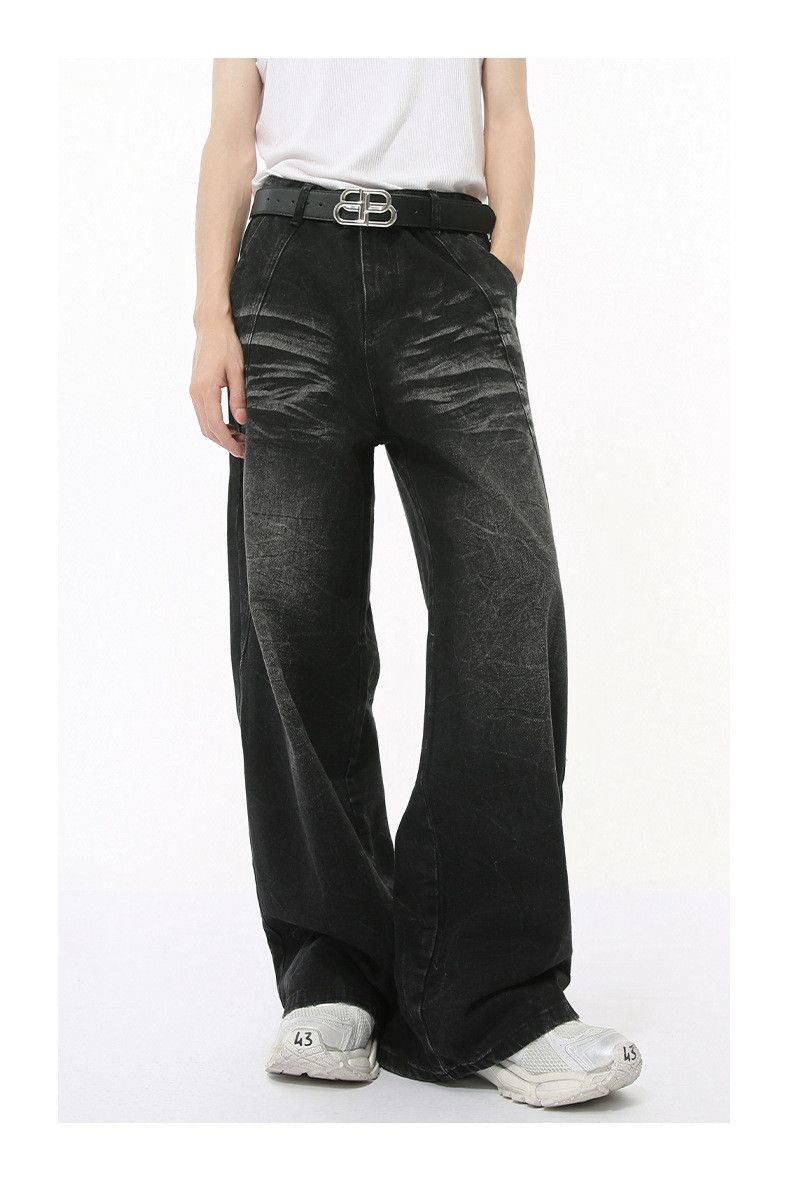 Japanese Brand × Jean American street retro trend washed wide-leg jeans Size US 32 / EU 48 - 2 Thumbnail