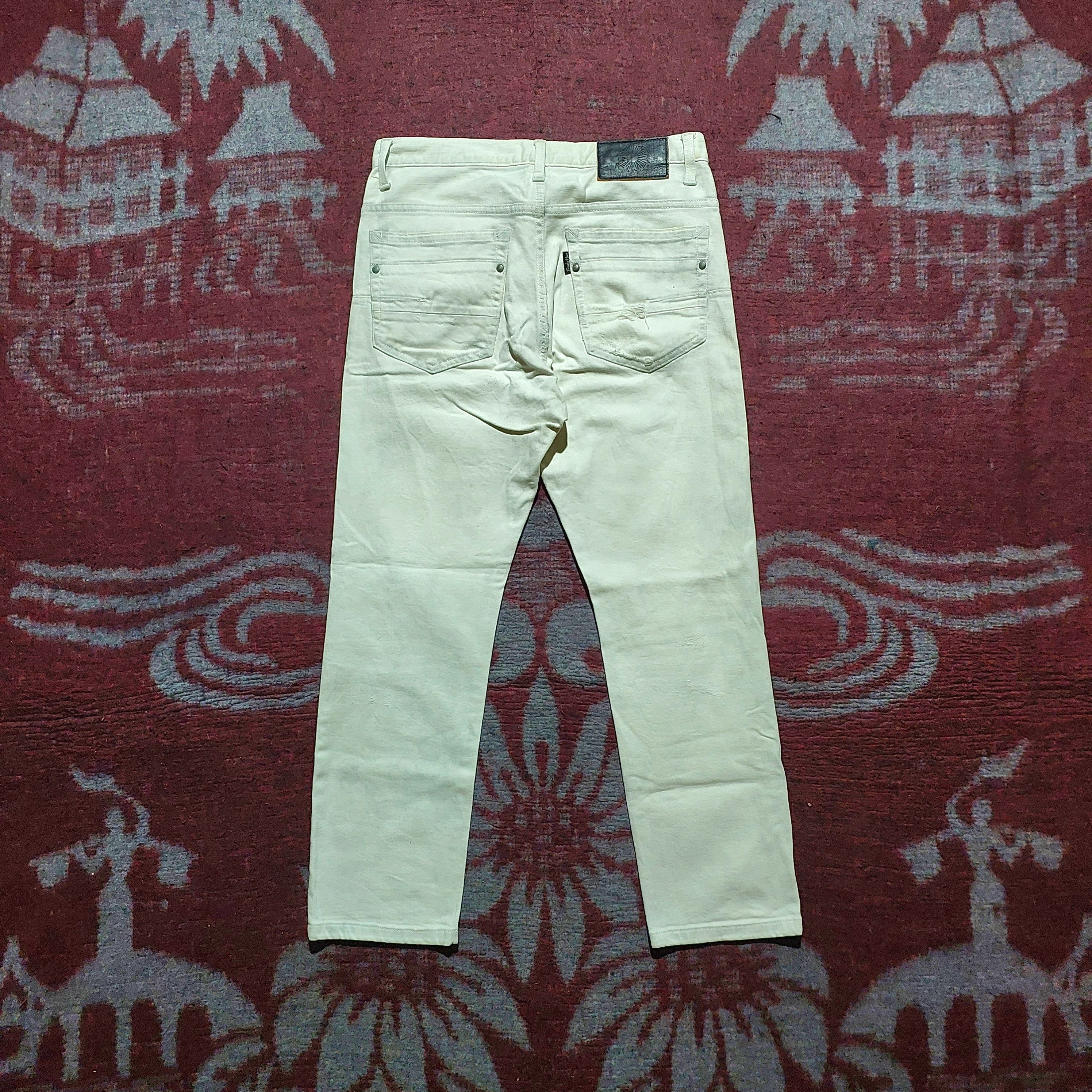 Tornado Mart Tornado Mart Japan distressed white denim pants Size US 30 / EU 46 - 3 Thumbnail