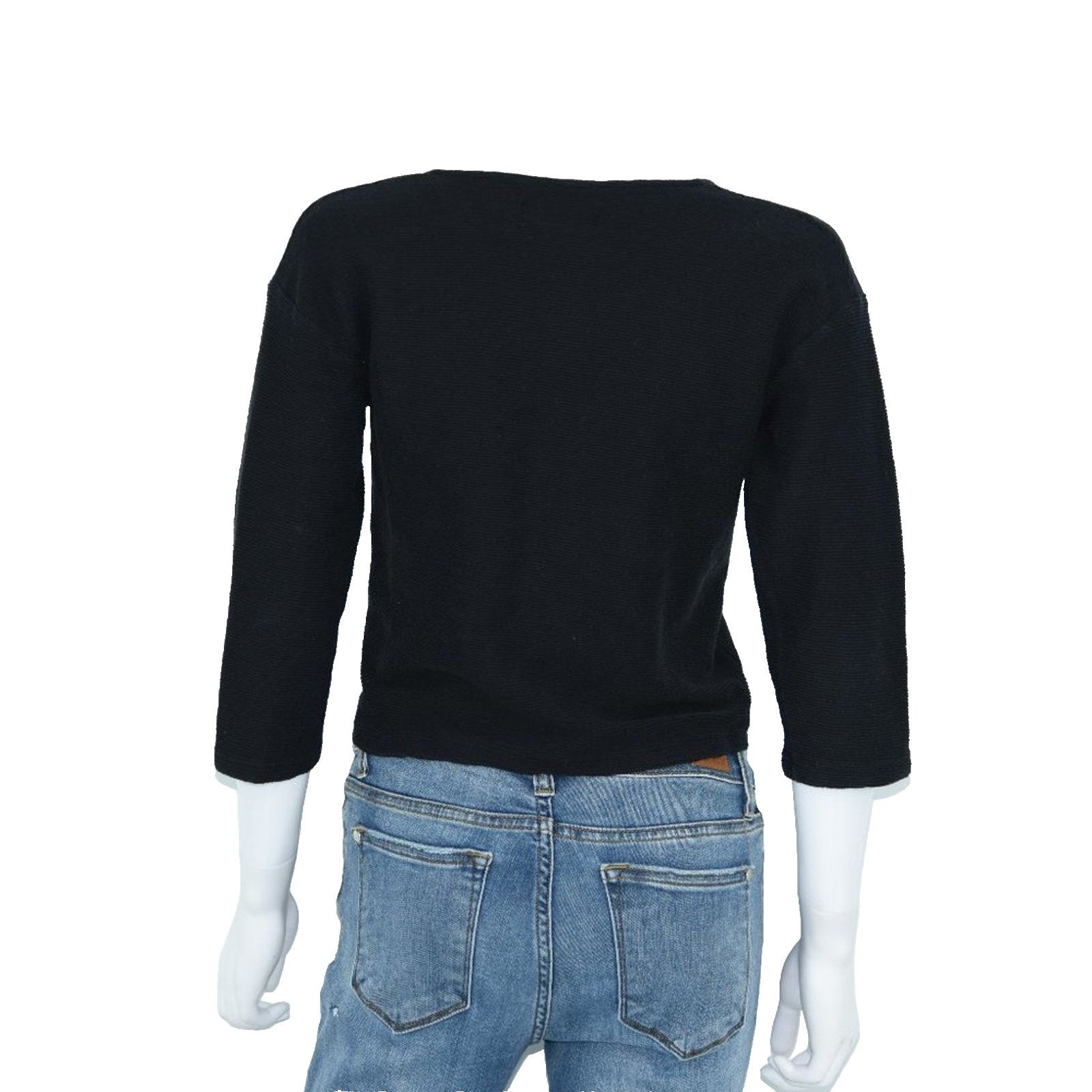 Madewell Madewell Cropped Knit Black Long Sleeve Sweater Size Small Size S / US 4 / IT 40 - 5 Thumbnail