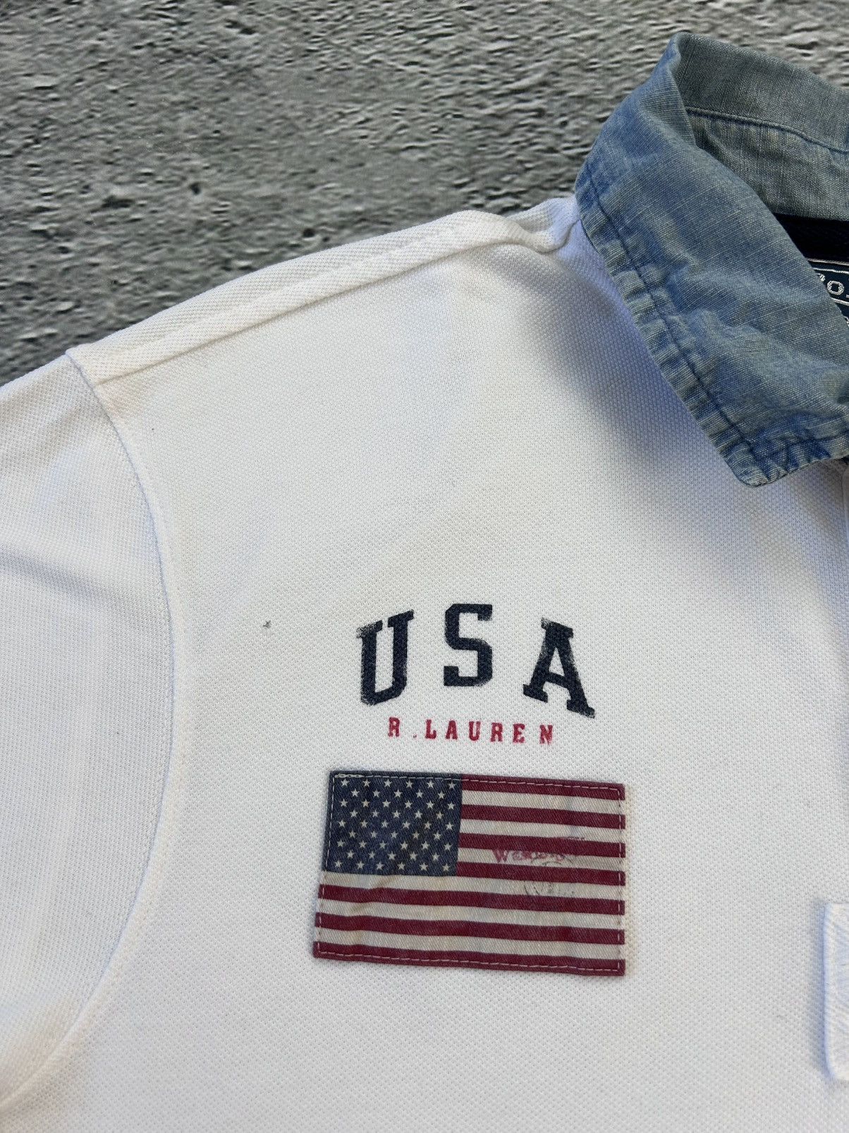 Ralph Lauren Chief Keef Polo Ralph Lauren vintage white big pony Size US XL / EU 56 / 4 - 3 Thumbnail