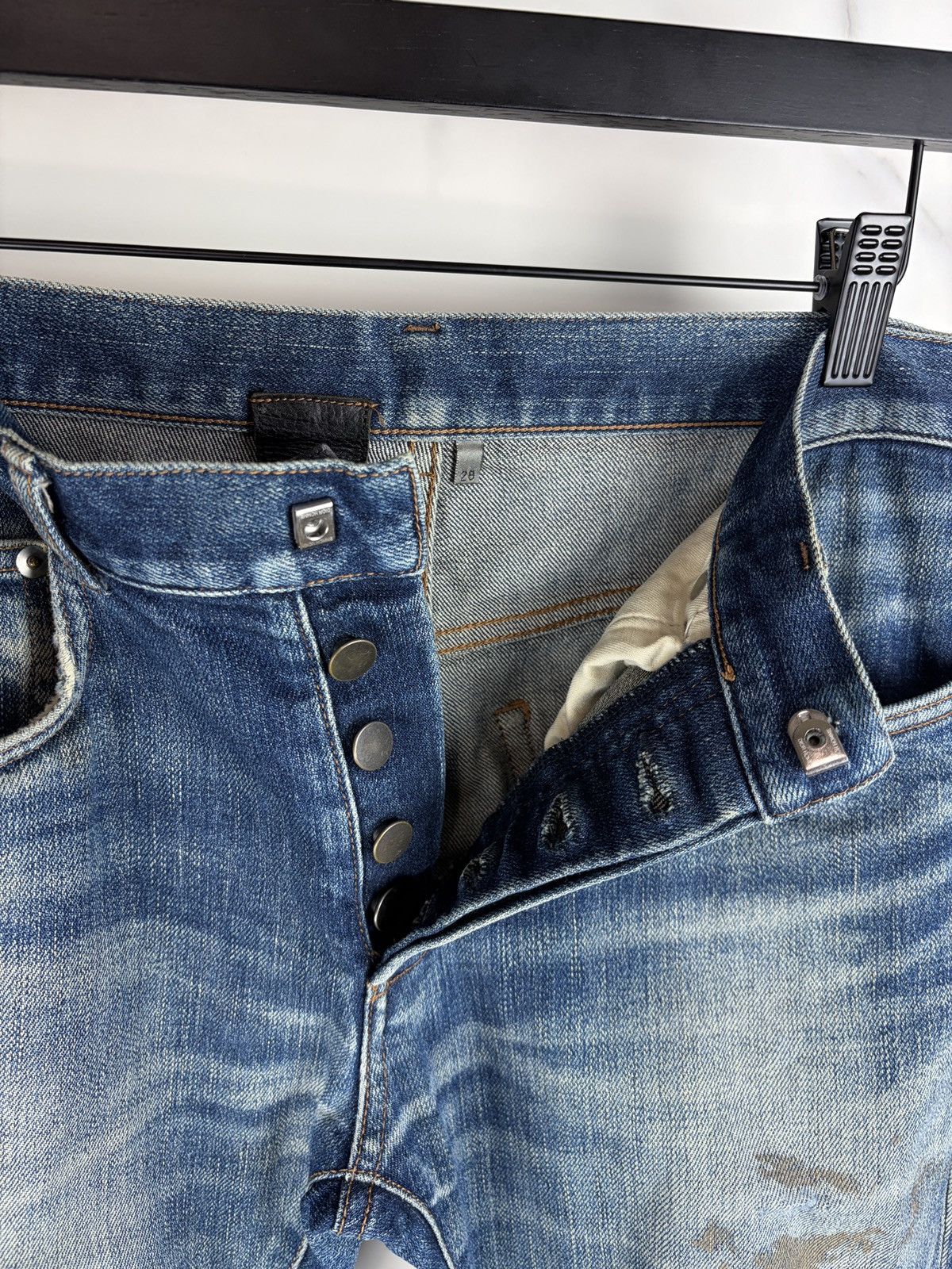 Dior AW11 Dior Homme My Darling Claymask Faded Jake Denim Jeans Size US 28 / EU 44 - 8 Thumbnail