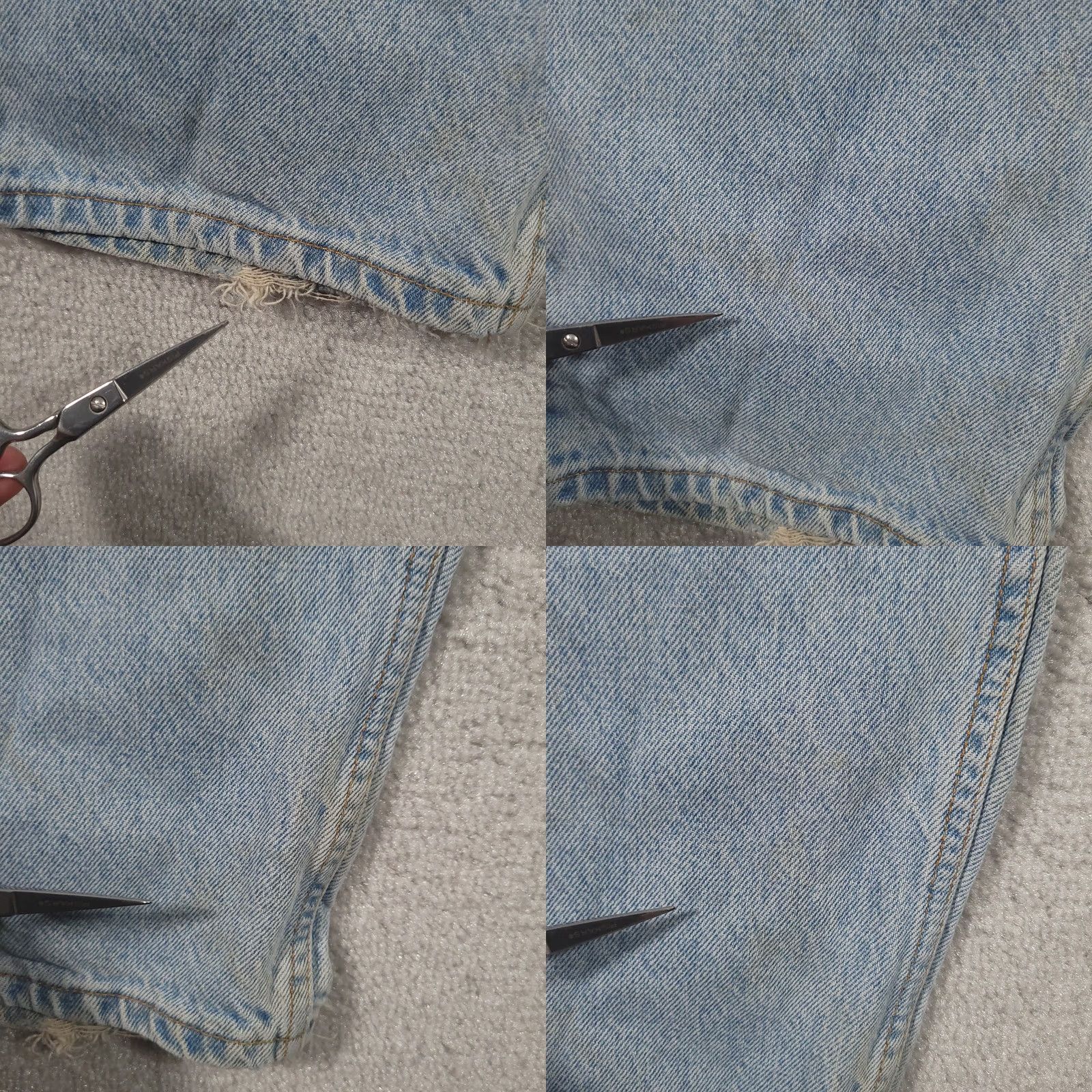 Levi's VINTAGE Levi's 505 Jeans Mens 40x29 Blue 90s Orange Tab Distressed Stained Denim Straight Regular 5-Pocket Jeans Mens Size US 40 / EU 56 - 8 Thumbnail