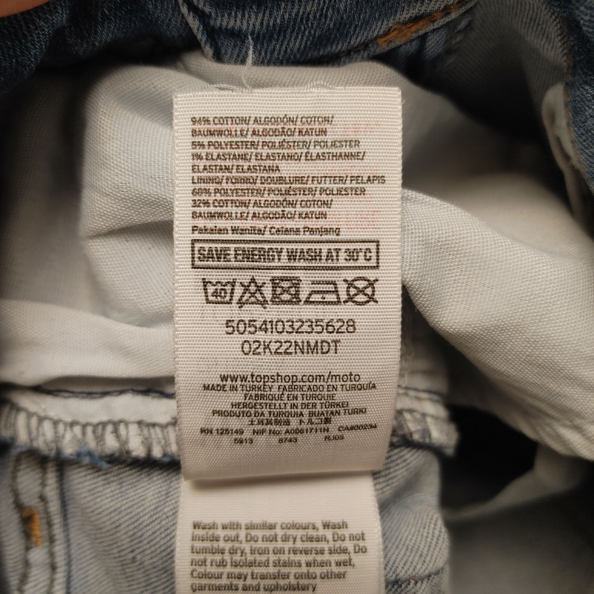 Topshop TopShop Moto JAMIE Women's Distressed Light Blue Jeans W25 L Size 25" / US 0 / IT 36 - 4 Thumbnail