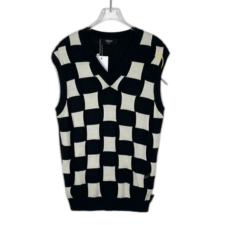Fendi Fendi Black and White Knit Sleeveless Vest Size M / US 6-8 / IT 42-44 - 1 Thumbnail