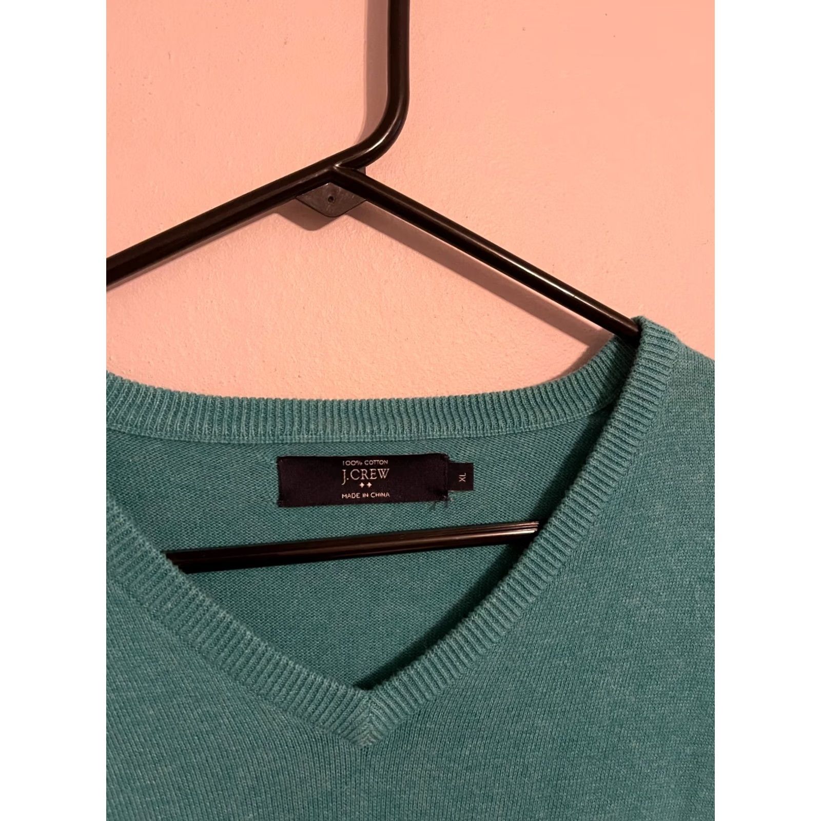 J.Crew J. Crew Sweater Mens XL Green Teal Pullover Long Sleeve V-Neck XLarge Size US XL / EU 56 / 4 - 2 Thumbnail